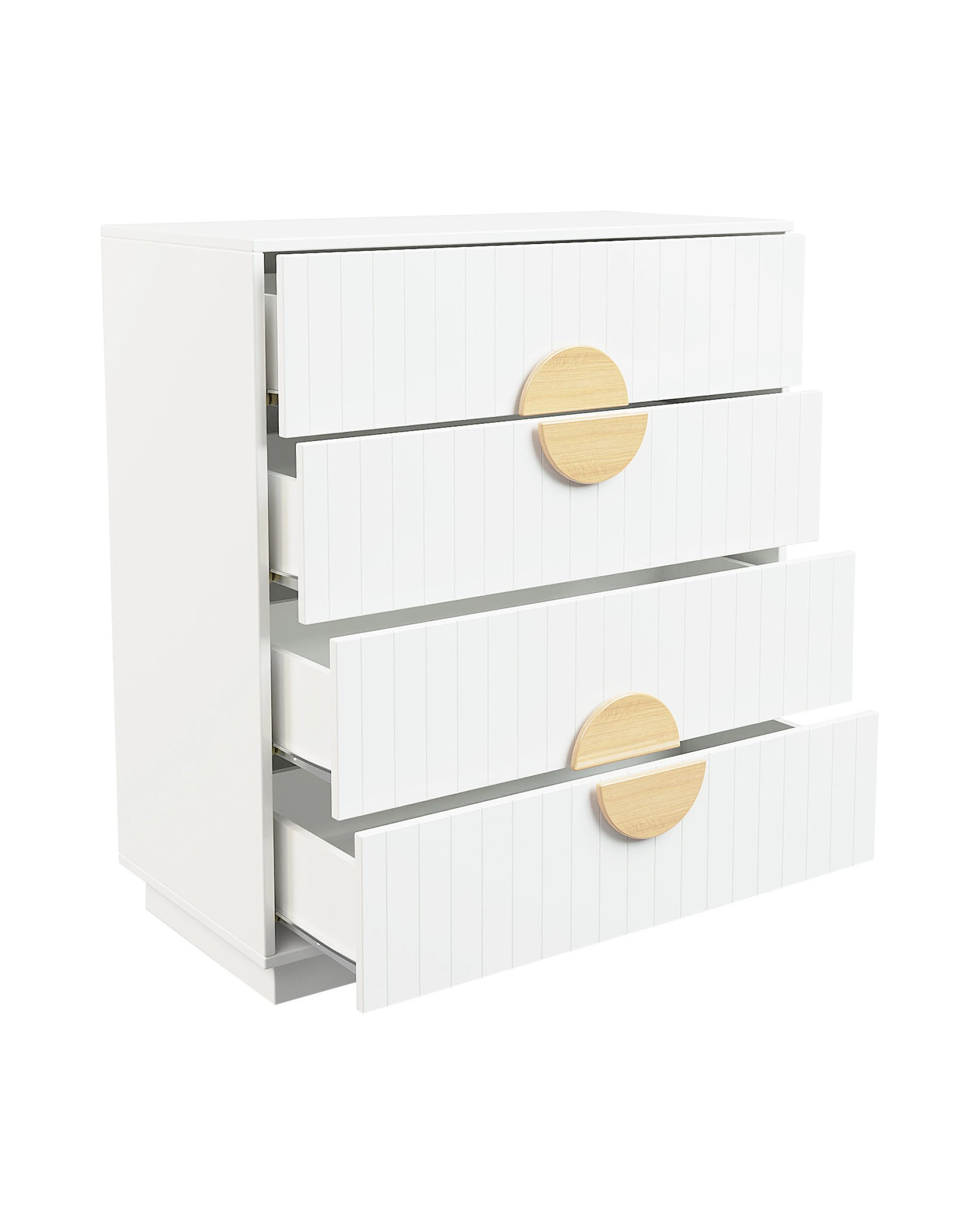 4 Sarantino Rocco Chest of Drawers - White, 4 of 10