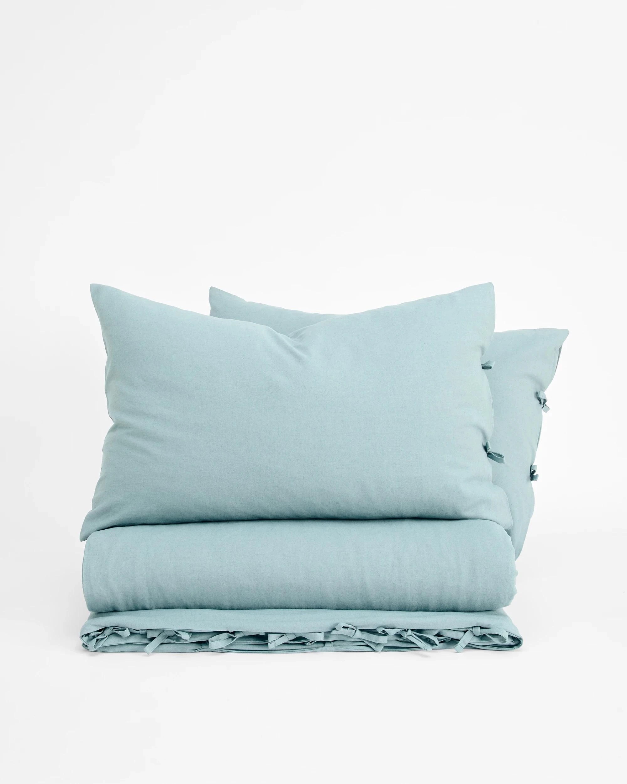 3 Target Laynie Linen/Cotton Quilt Cover Set - King Bed - Blue, 3 of 10