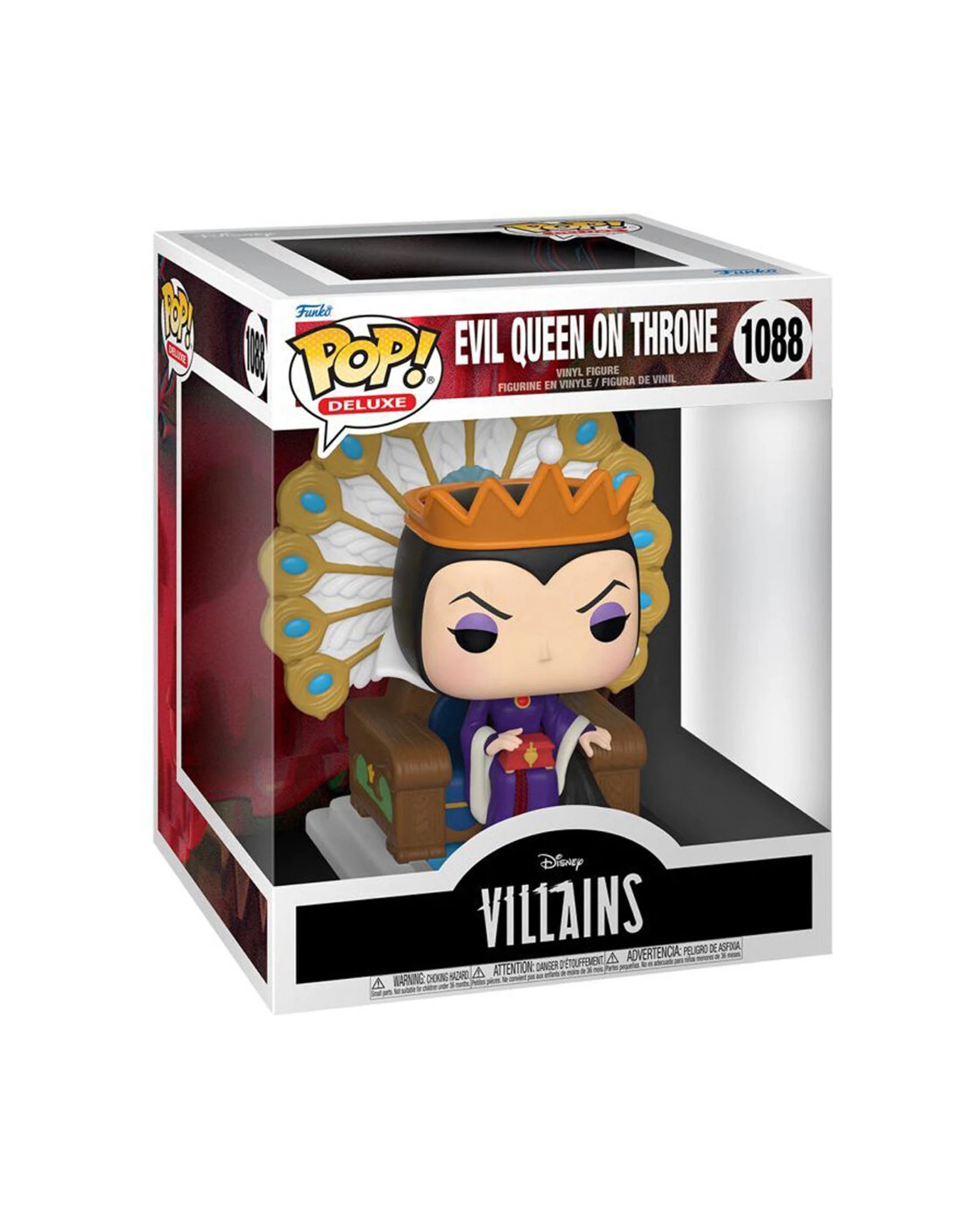3 Disney Villains Evil Queen On Throne Pop Deluxe Action Figure 12.7cm Vinyl - Multi, 3 of 3