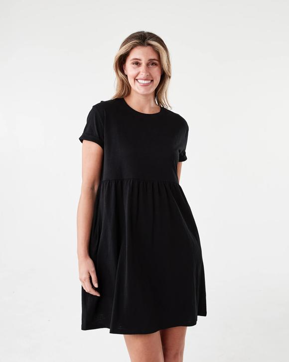 Short Sleeve Cuff Detail Jersey Mini Dress