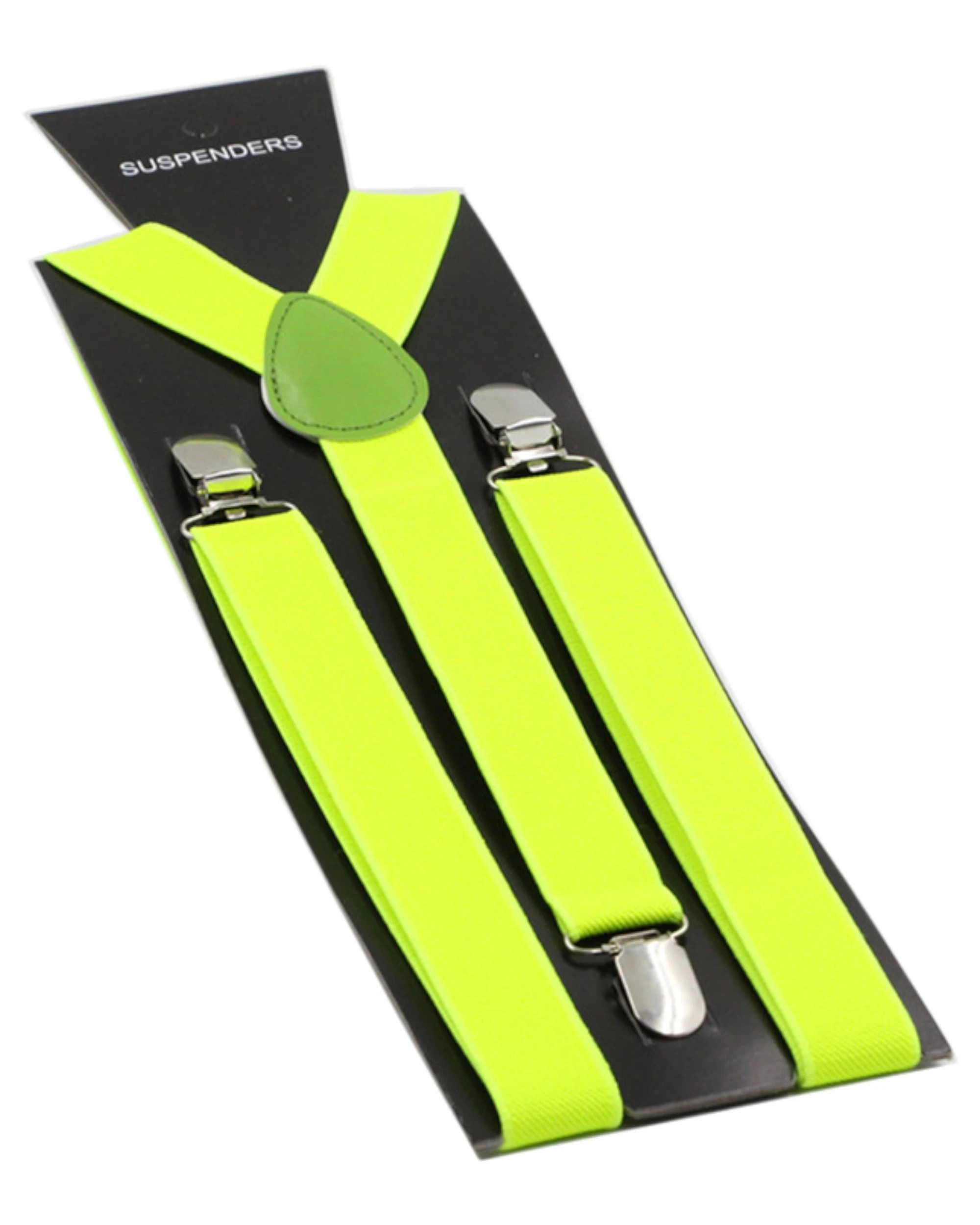 3 Zasel Mens Extra Long Adjustable 138cm Fluro Yellow Suspenders, 3 of 3