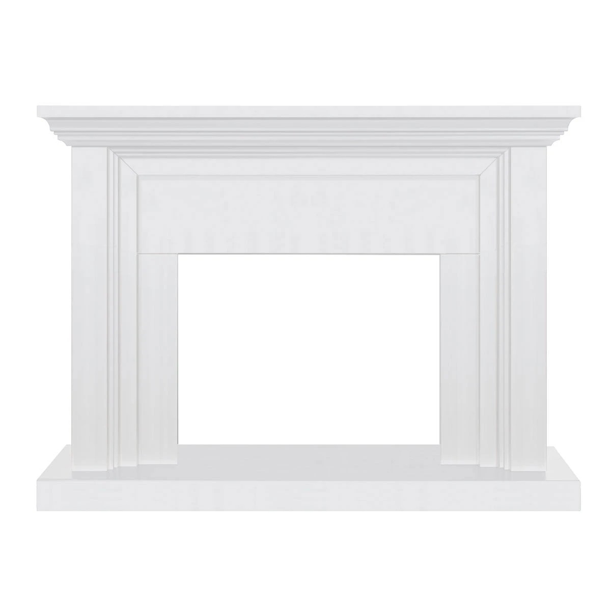 4 Moda Living Kingsley Electric Fireplace Heater White Mantel Suite with Starlight Insert - White, 4 of 5