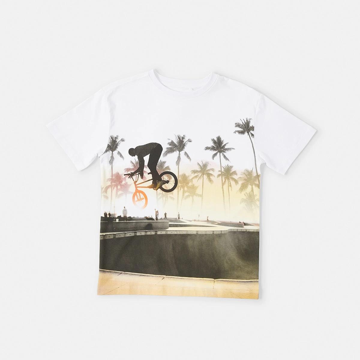 8 Short Sleeve All Over Print T-shirt Wht Skate, 8 of 9