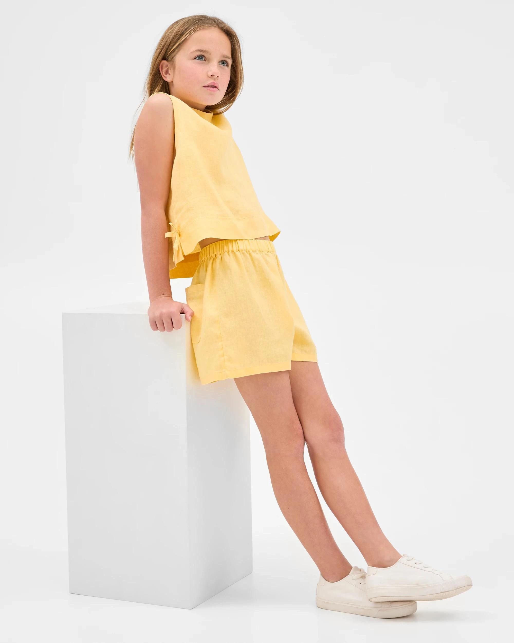 3 Target European Linen Shorts YELLOW, 3 of 6