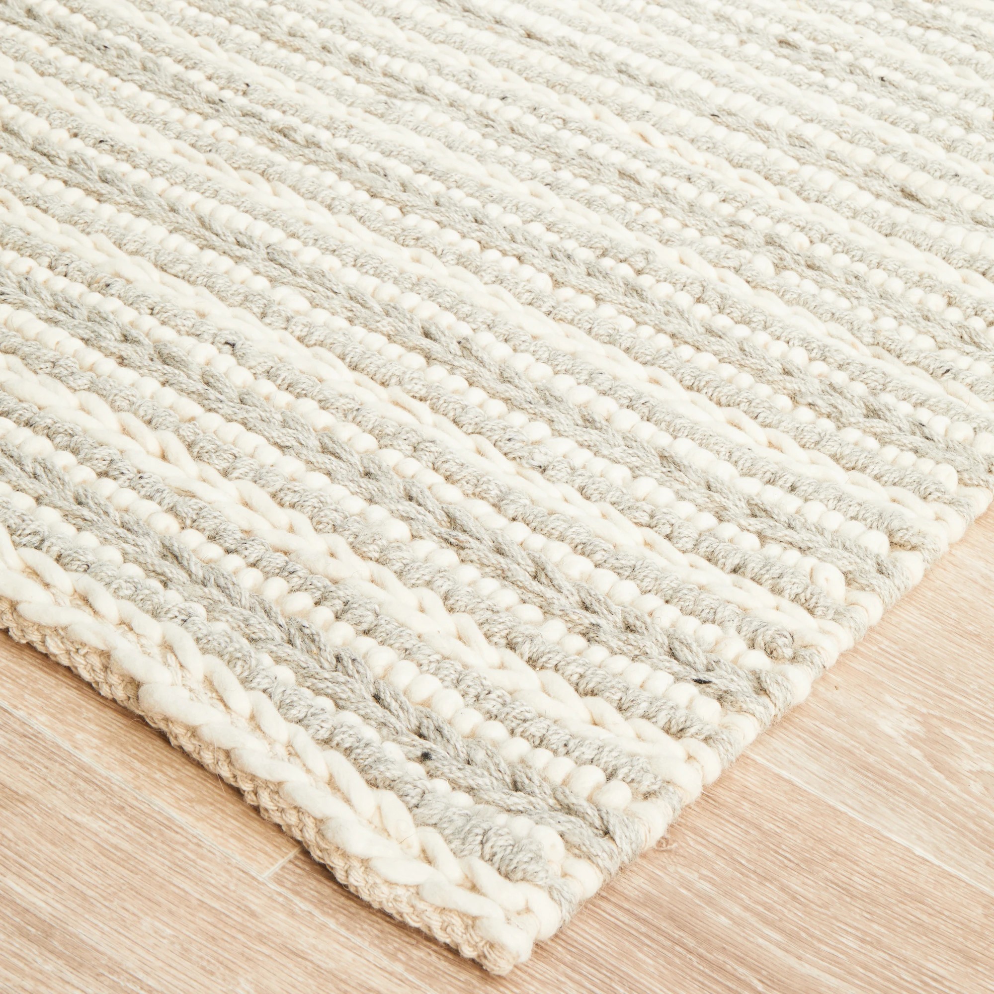 5 Common Ground Rugs Nordica 312 225x155cm - Medium Plain & Textured Rug - Silver, 5 of 8
