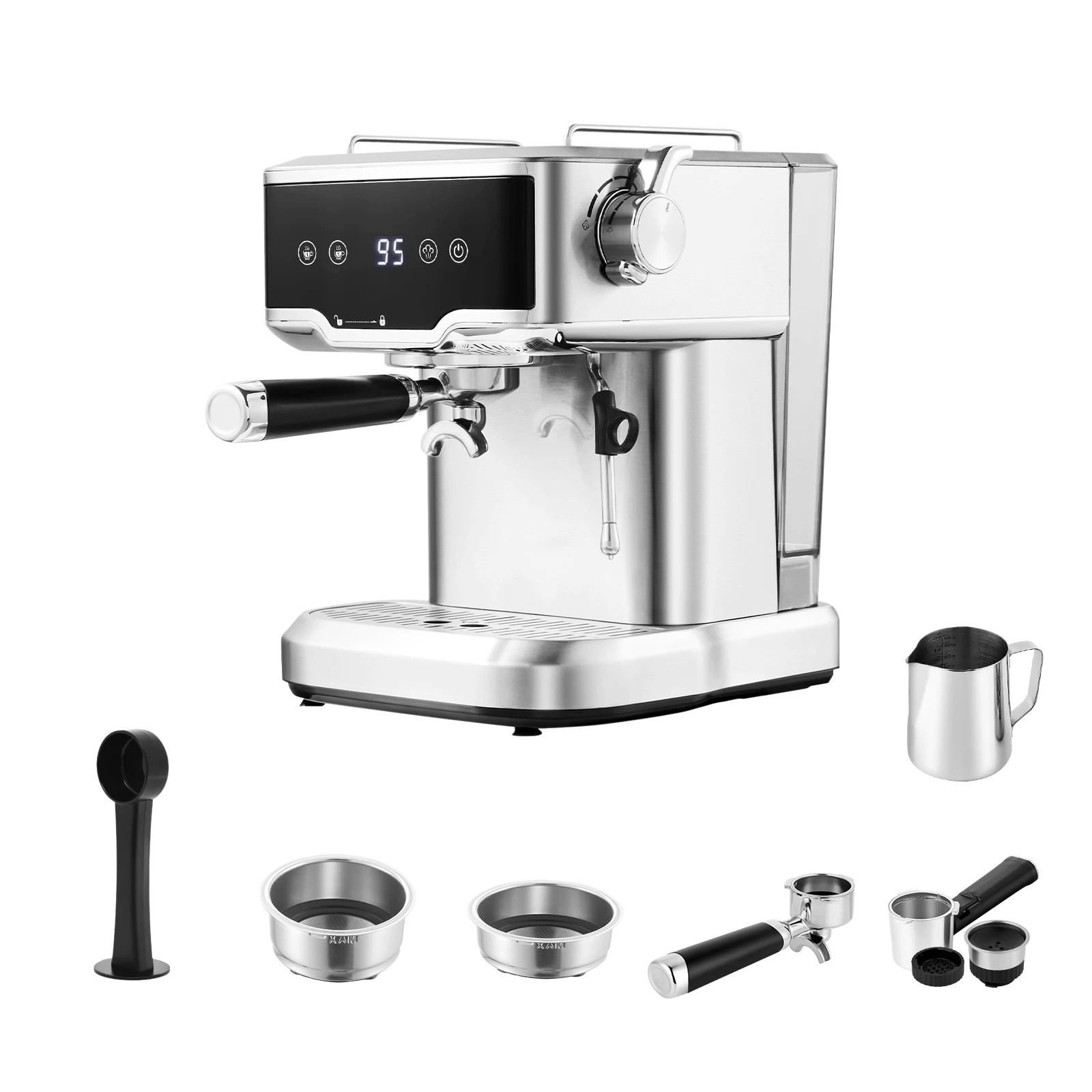 4 Maxkon Espresso Coffee Machine 20 Bar Stainless Steel Portable Latte Cappuccino Maker 2L Home Office Cafe Milk Frother, 4 of 4