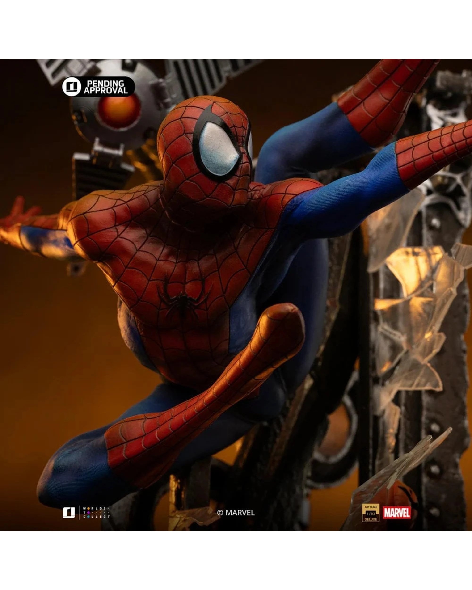 7 Marvel Comics Spider-Man Iron Studios 10th Anniversary Spider-Man Special Edition 1:10 Scale Statue, 7 of 10