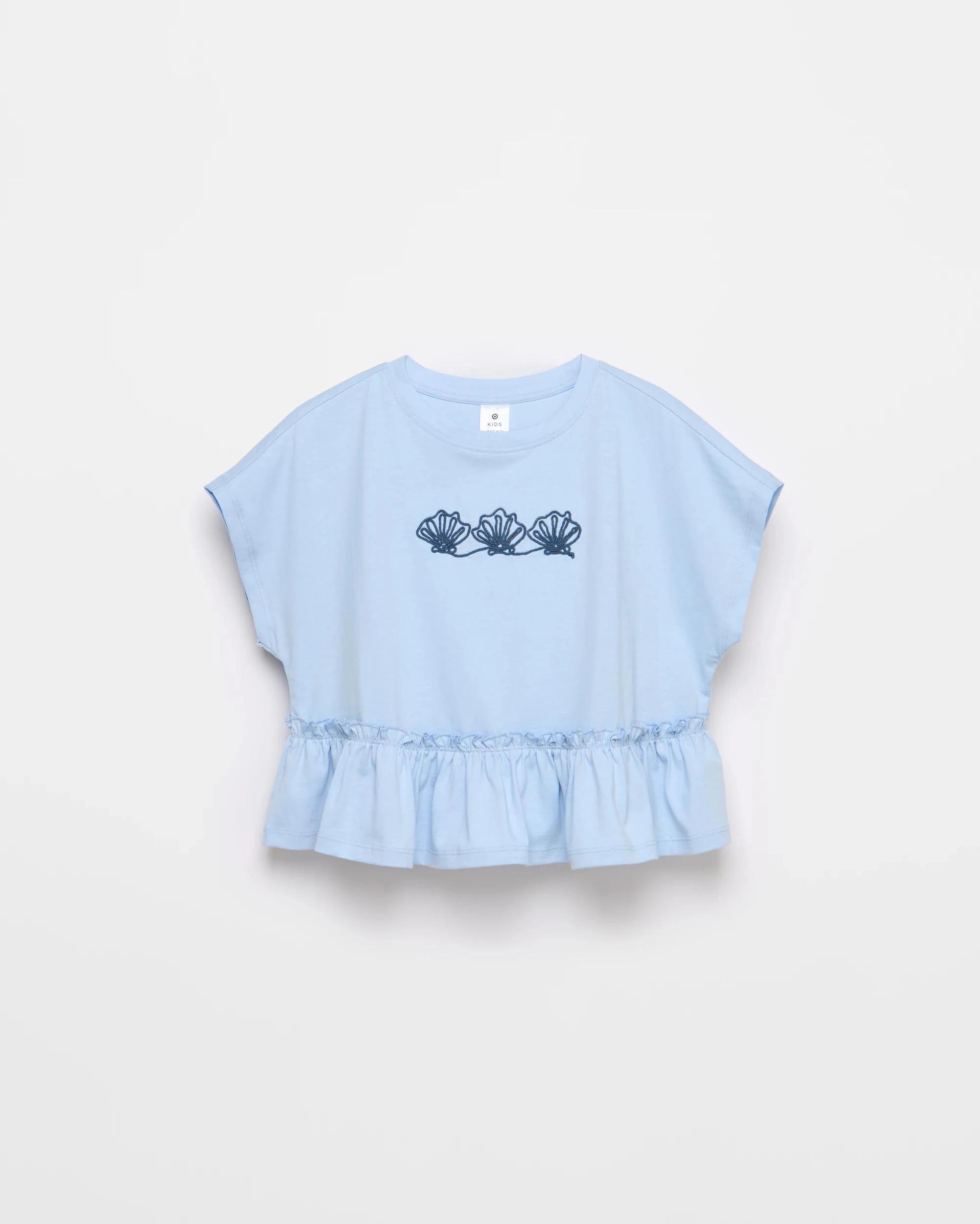 4 Target Australian Cotton Ruffle T-Shirt TIDAL BLUE, 4 of 5