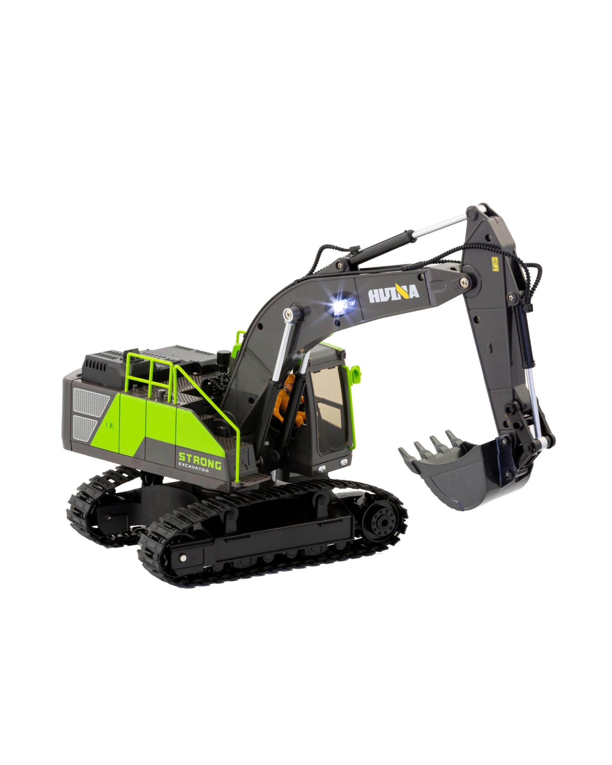 2 Gem Toys 1:18 Scale 13-Channel Alloy Remote Control Excavator Construction Vehicle with Lights, Sound and Steam, 2 of 8