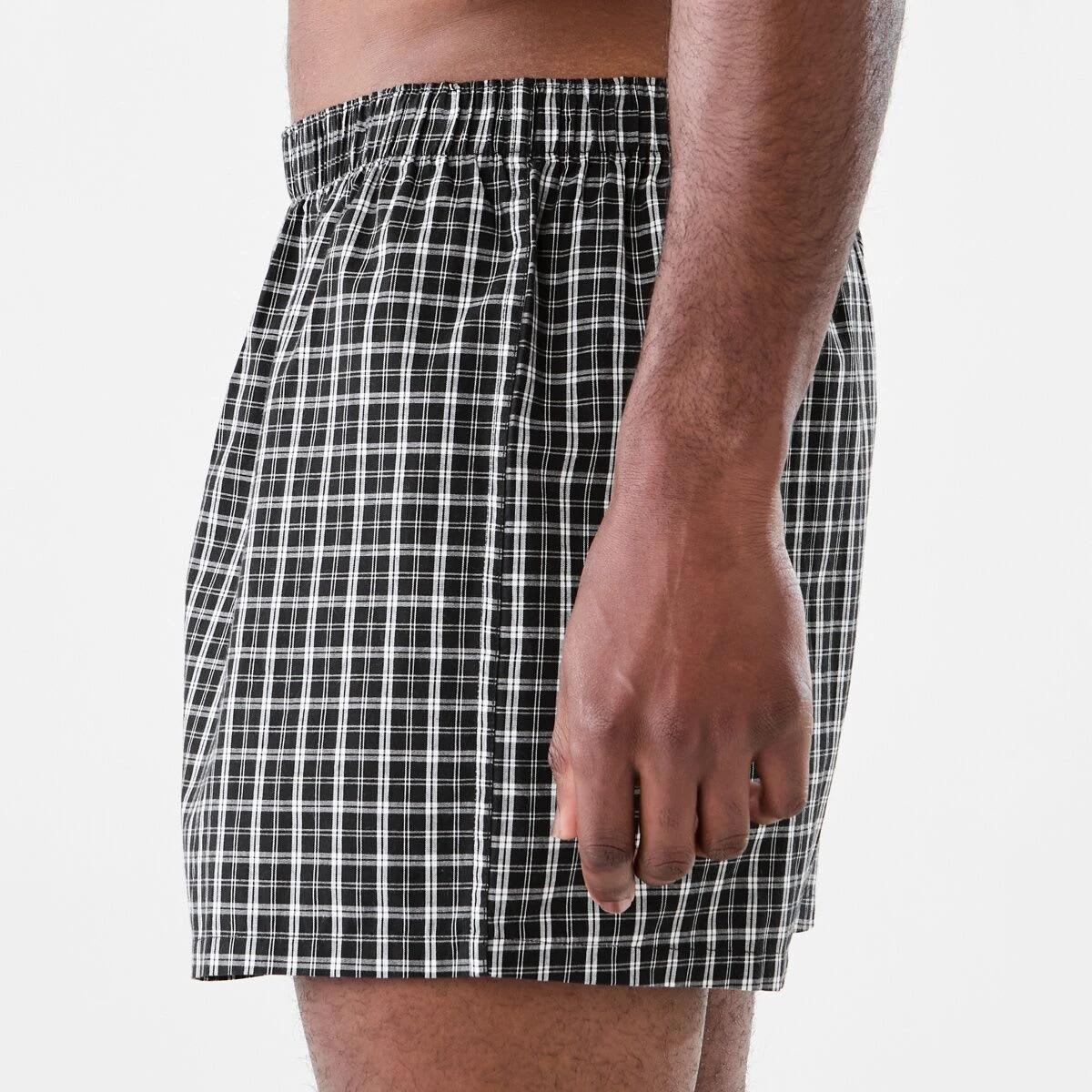 5 3 Pack Alpha Classic Woven Boxers MULTI CHECKS, 5 of 8