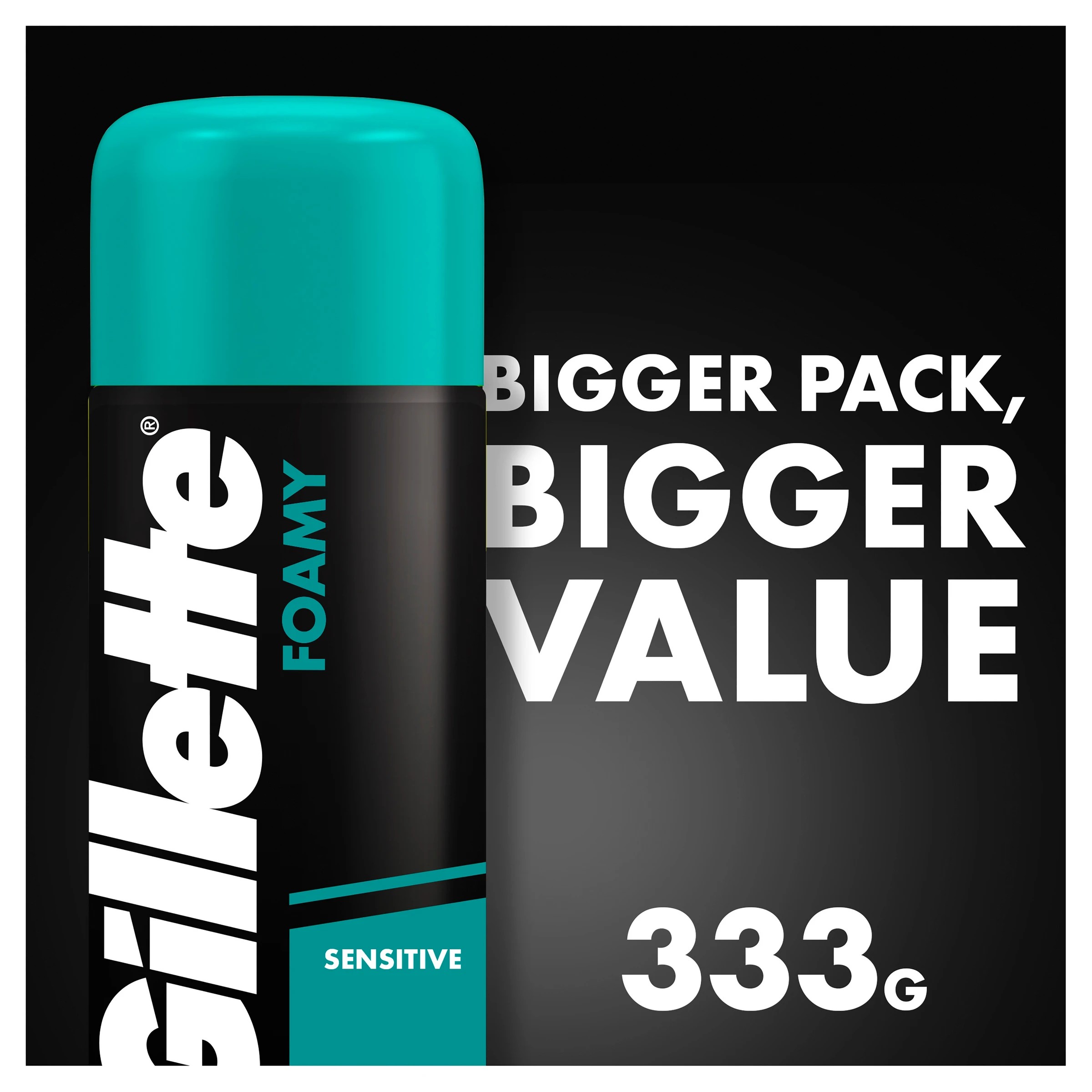 6 Gillette Shave Foam Sensitive Skin Value Pack 333g, 6 of 8