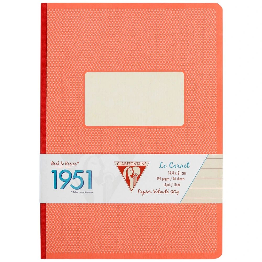 1 Clairefontaine 1951 A5 Notebook Ruled 192 Page Red, 1 of 6