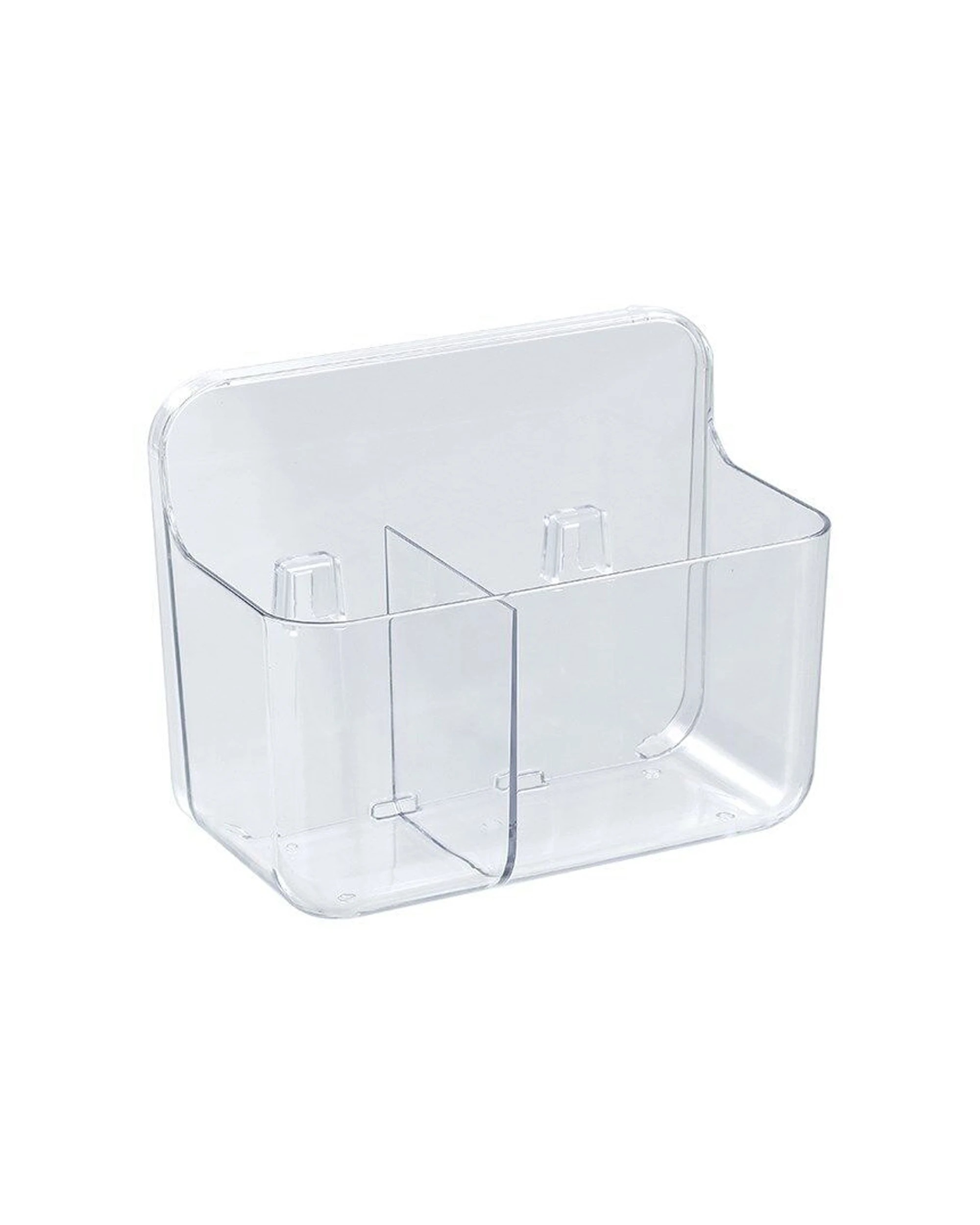 3 Boxsweden 3PK Crystal Bathroom Hanging 2 Section Caddy 17.5x9x14cm - Clear, 3 of 5