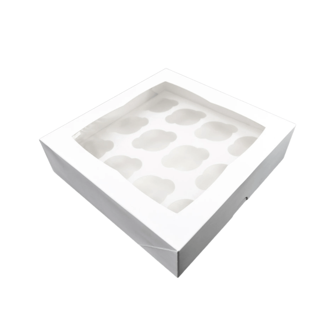 1 Papyrus & Co Papyrus & Co White Cupcake Box with PVC Window 12 Hole, 1 of 2