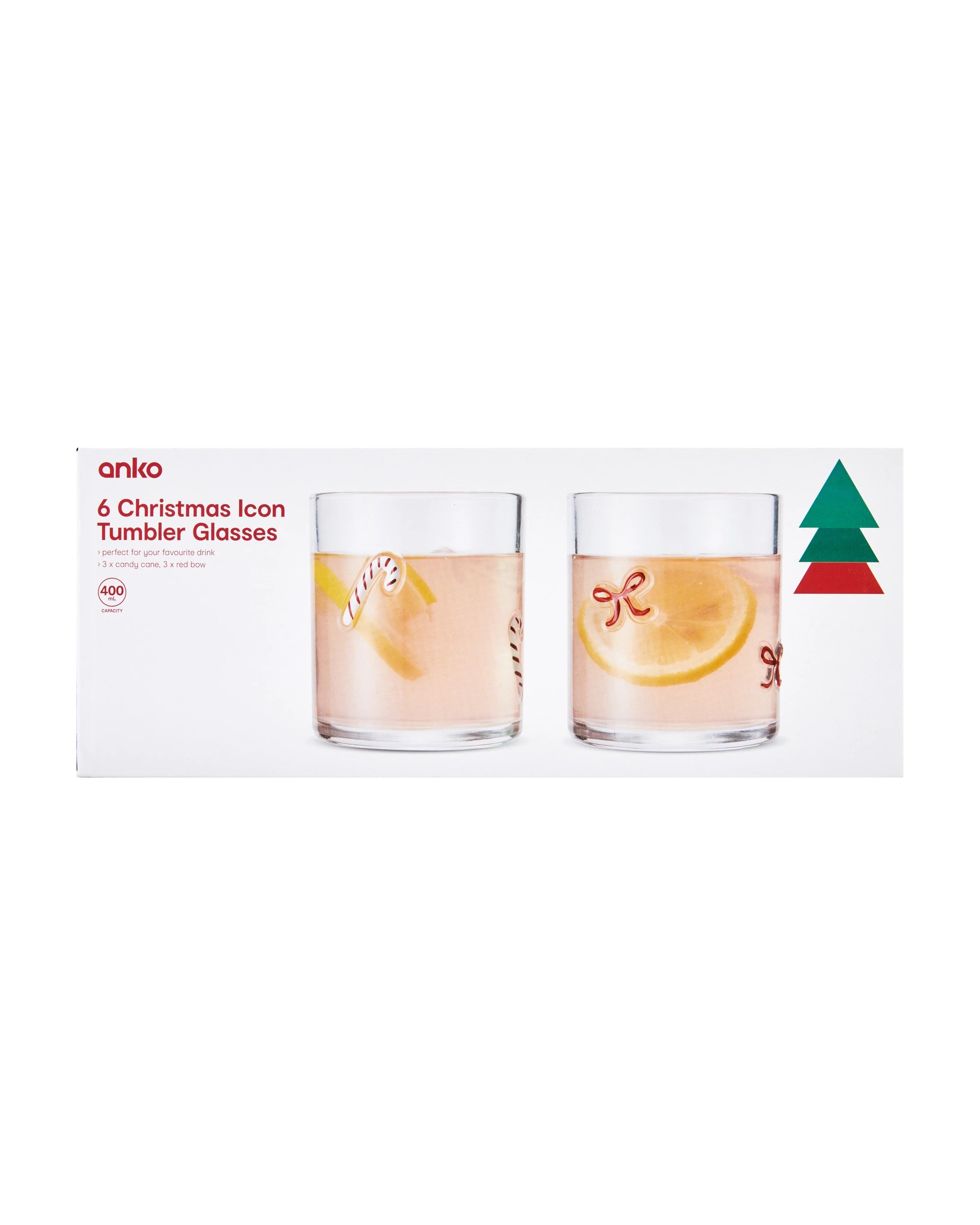 5 6 Christmas Icon Tumbler Glasses, 5 of 6