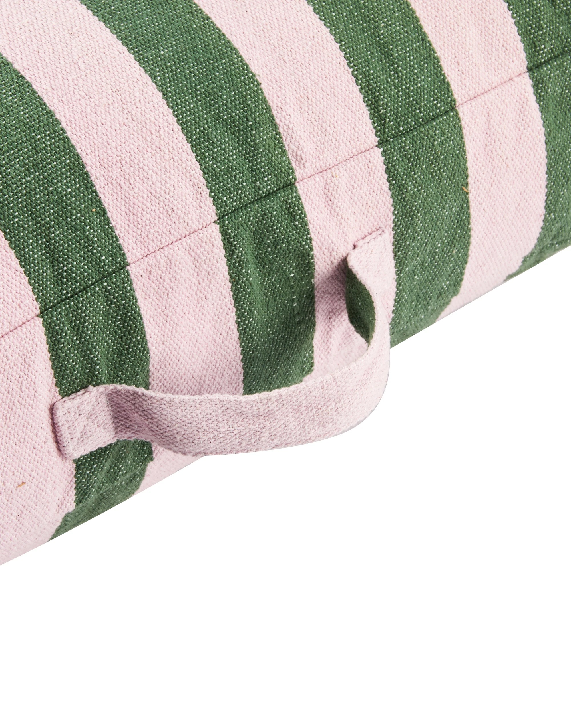 5 60cm Stripe Floor Cushion - Pesto and Pink, 5 of 6