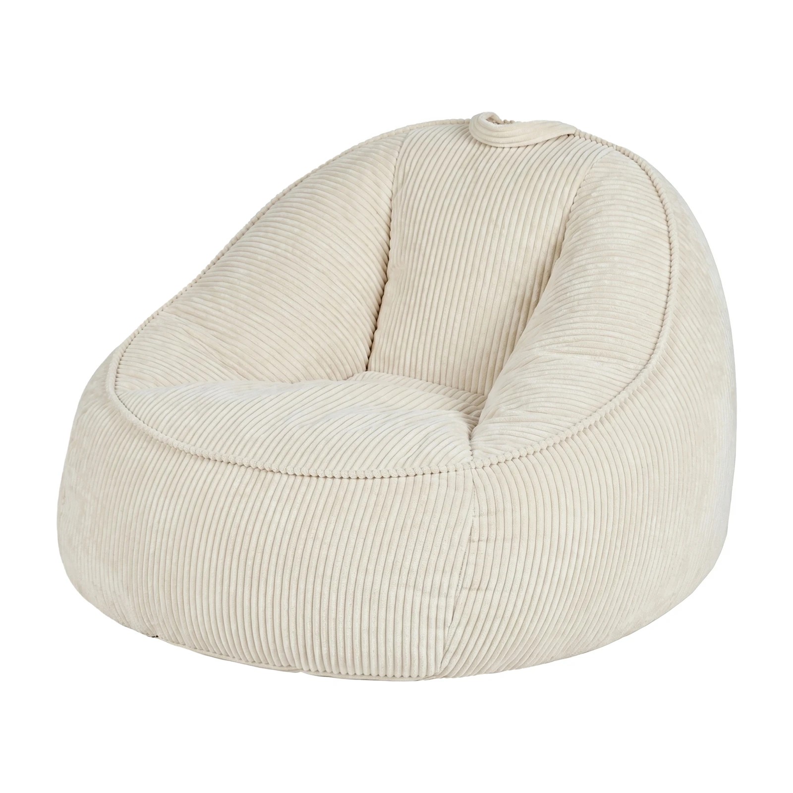 1 Advwin Bean Bag Chair Sofa w/ Handle Adults Teens Corduroy Lazy Floor Sofa - Beige, 1 of 7