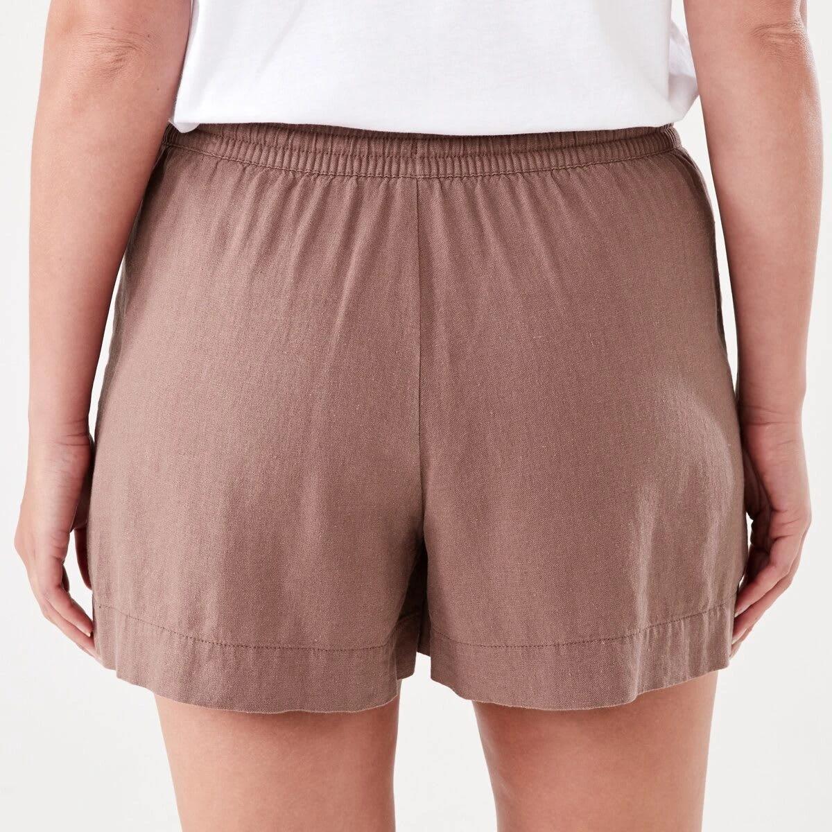3 Linen Blend Patch Pocket Shorts FAWN TAUPE, 3 of 6