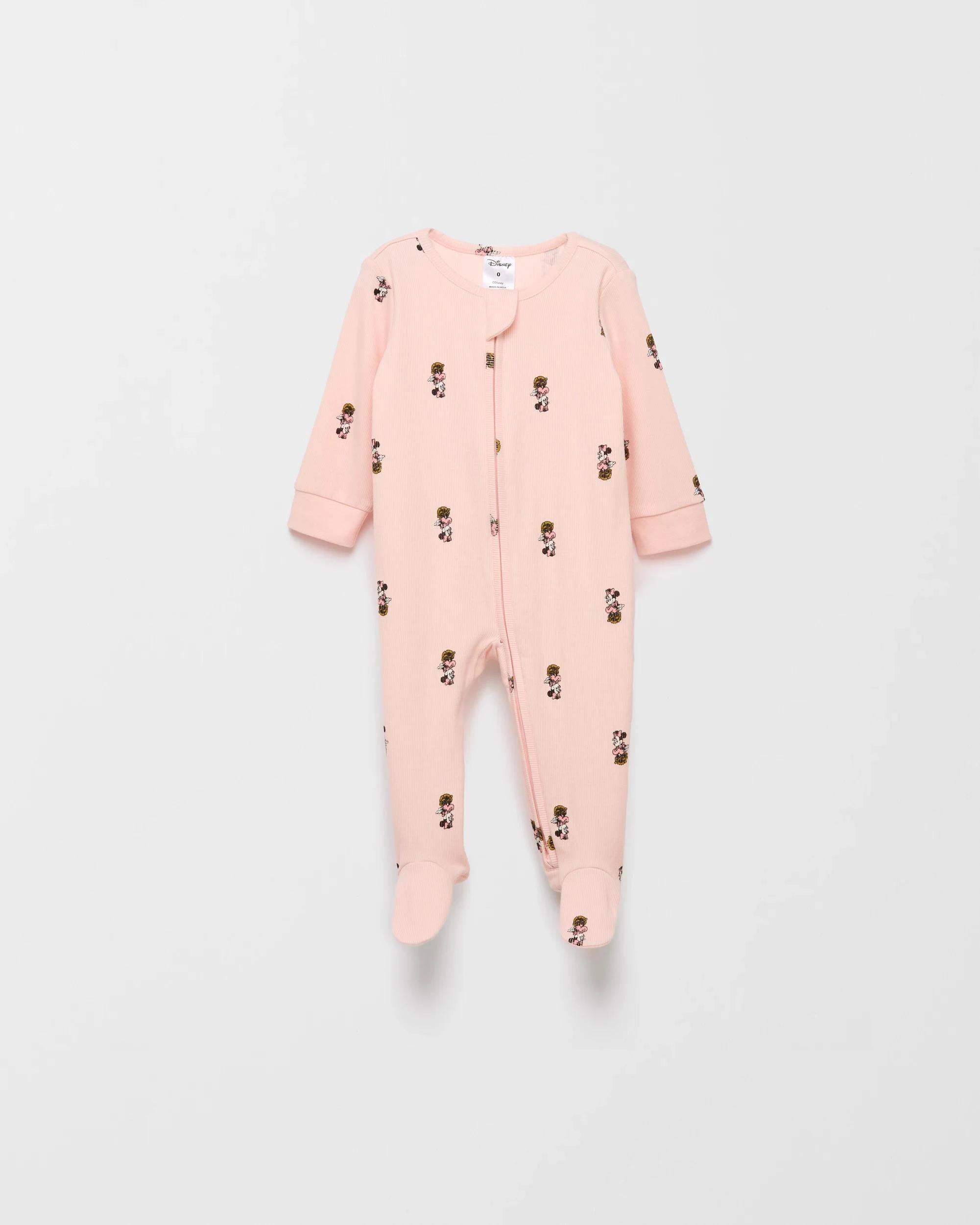 1 Baby Disney Organic Cotton Print Zip Coverall MINNIE MOUSE, 1 of 2