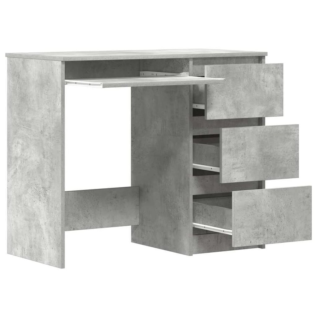 5 vidaXL Desk Ample Storage - Grey, 5 of 9