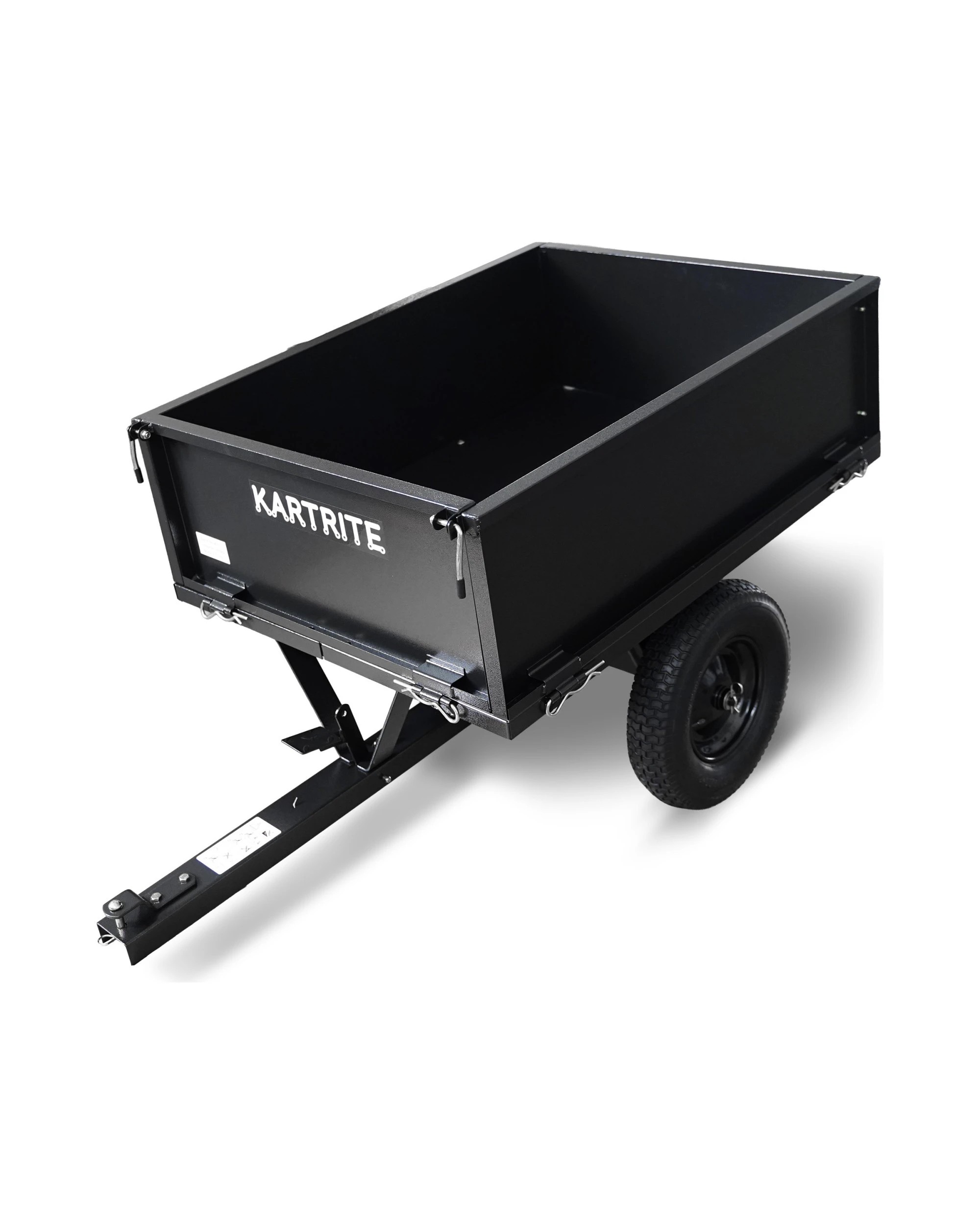 1 Kartrite Garden Heavy Duty Dump Cart 270kg Capacity Utility Tailgate Trailer - Black, 1 of 8
