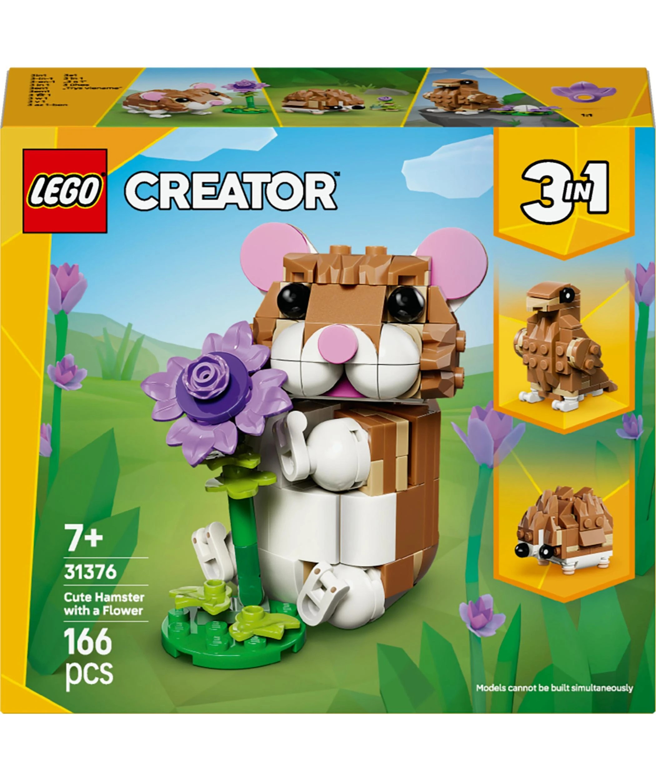 1 LEGO Creator 3 in 1 Cute Hamster with a Flower 31376, 1 of 10