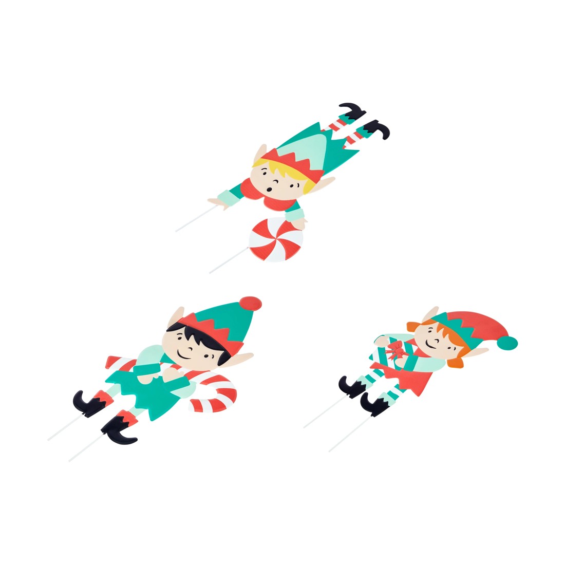 2 Small Christmas Elf Stake - Assorted, 2 of 3