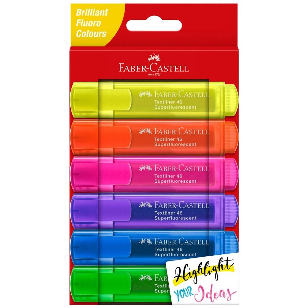 1 Faber-Castell Textliner Ice Highlighters Assorted 6 Pack, 1 of 2