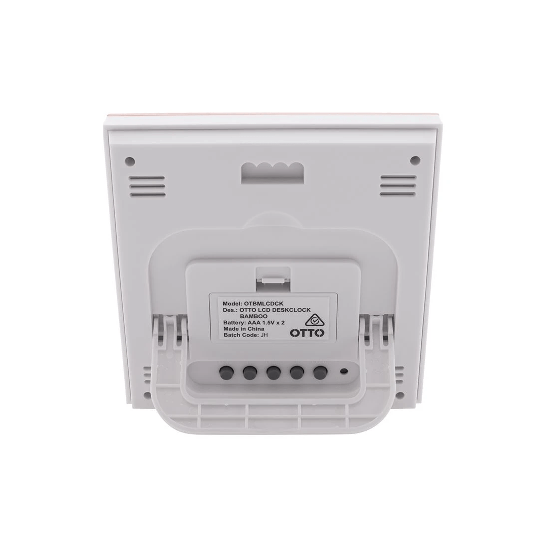 3 Otto LCD Desk Clock Bamboo, 3 of 3