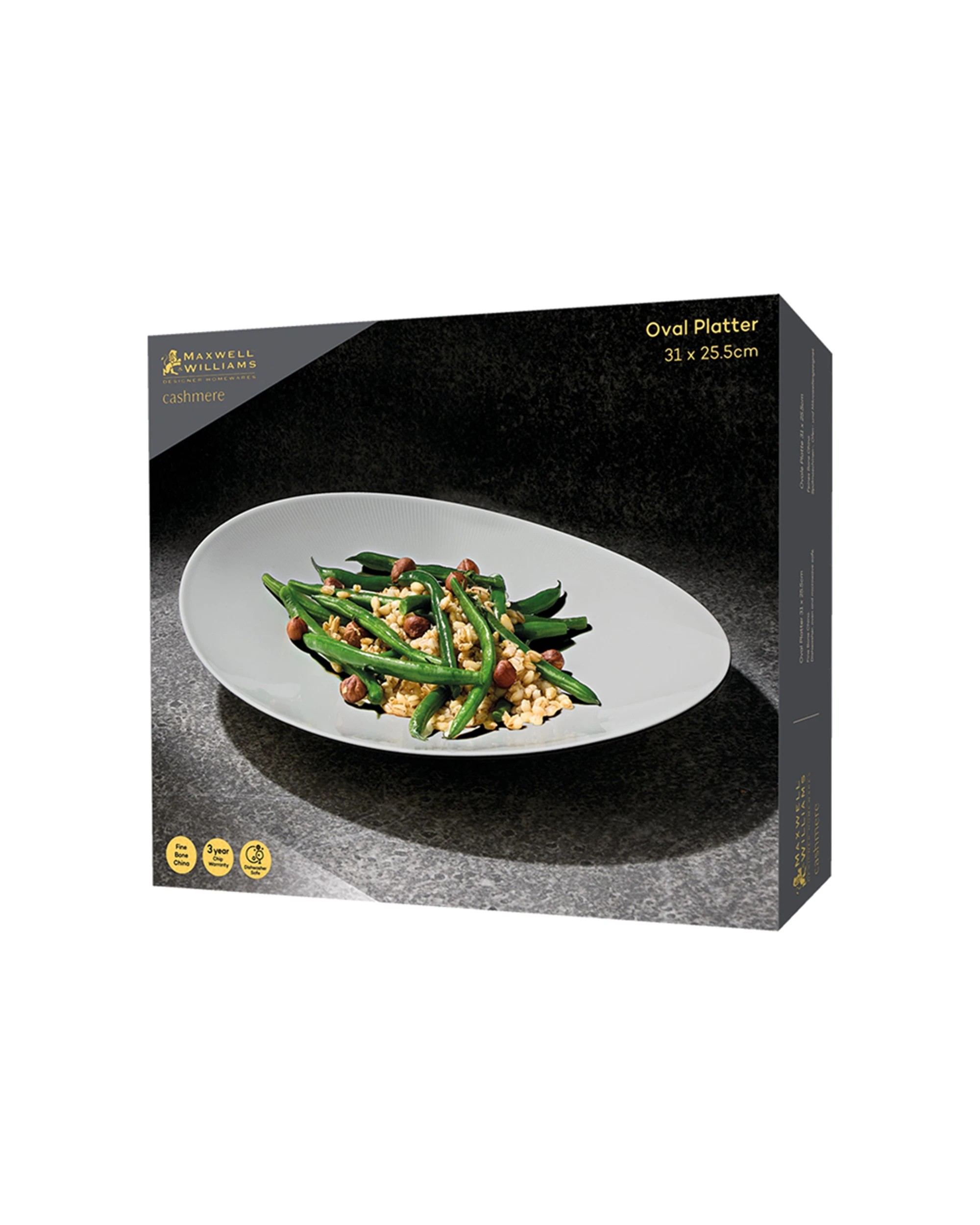 3 Maxwell & Williams Cashmere Oval Platter Fine Bone China 31x25.5cm Serveware
 - Plain, 3 of 3