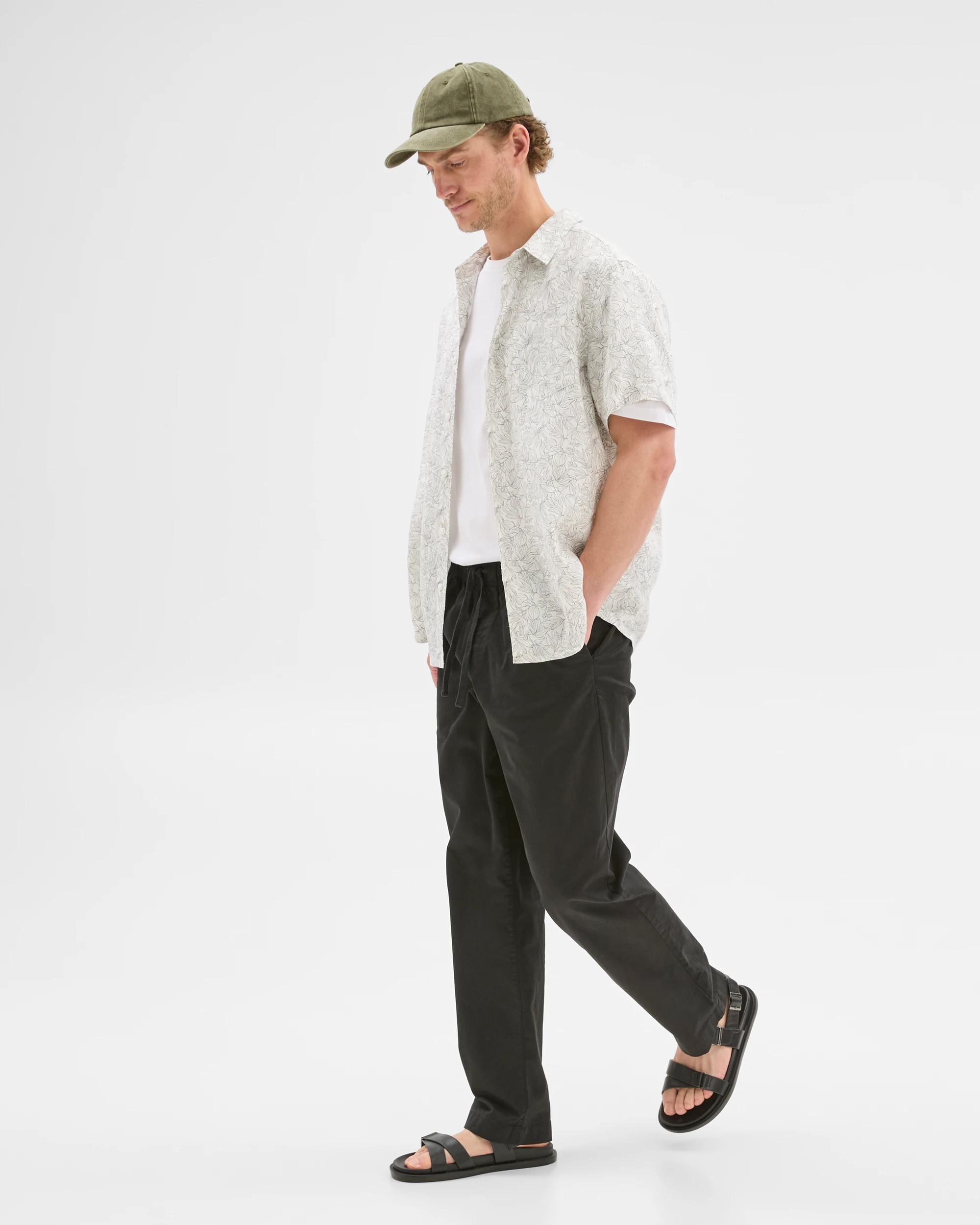 4 Target European Linen Floral Print Shirt WHITE, 4 of 7