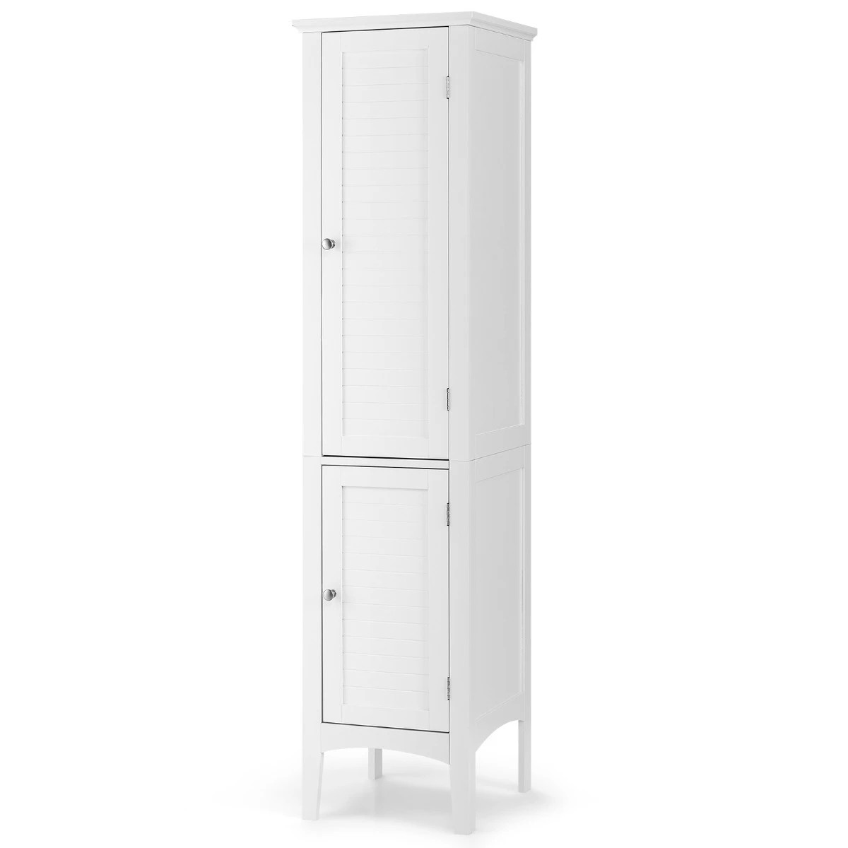 1 Costway Slim Tall Bathroom Cabinet w/5 Shelves Storage Cupboard Organiser, 1 of 5