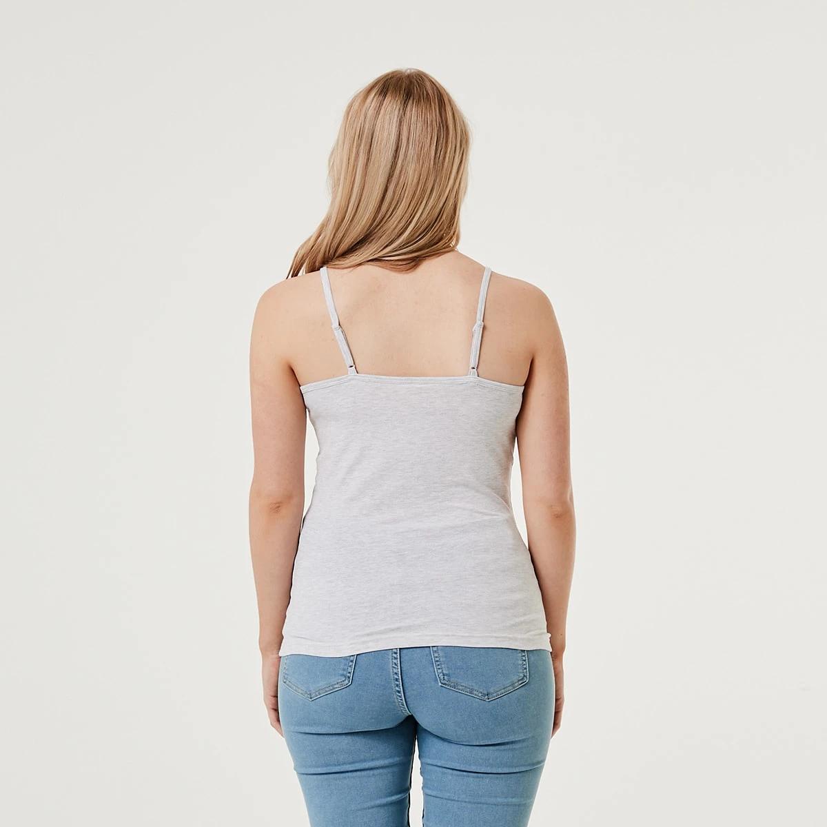 3 Sleeveless Stretch Camisole Wht Mrl, 3 of 4