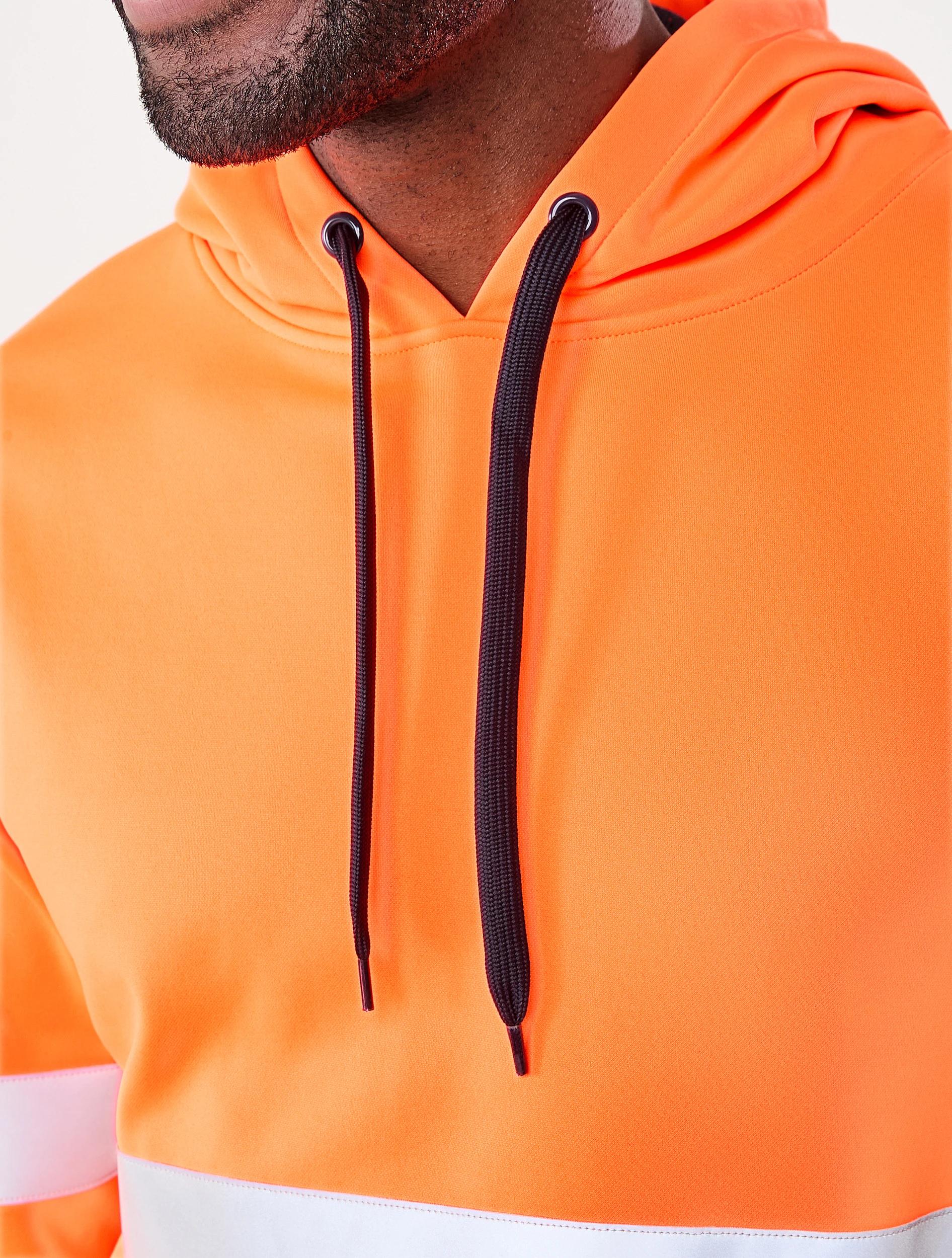 5 Workwear Hi-Visibility Pullover Hoodie Orange, 5 of 6