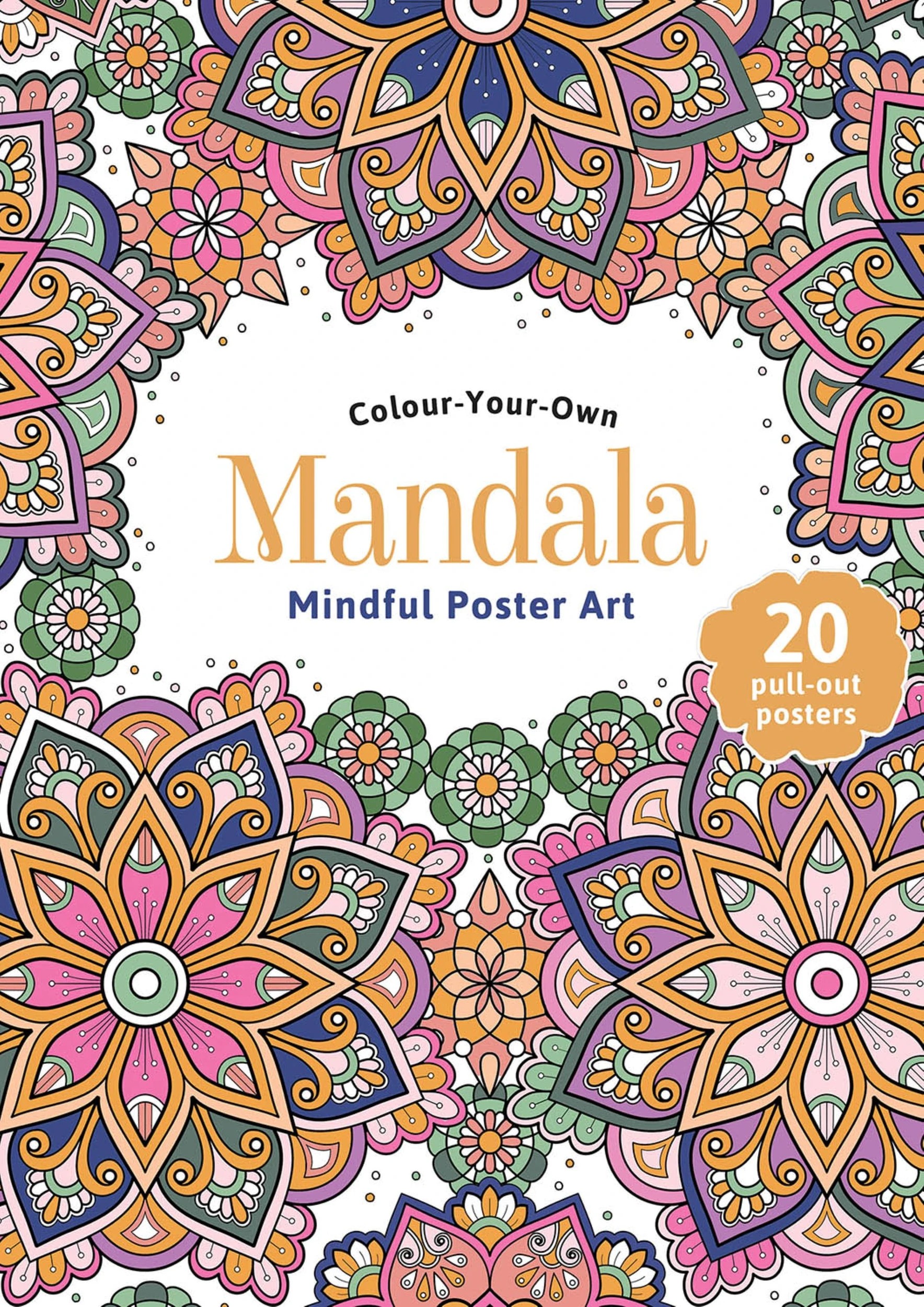 1 Colour Your Own Mandala Mindful Poster Art - Book, 1 of 3
