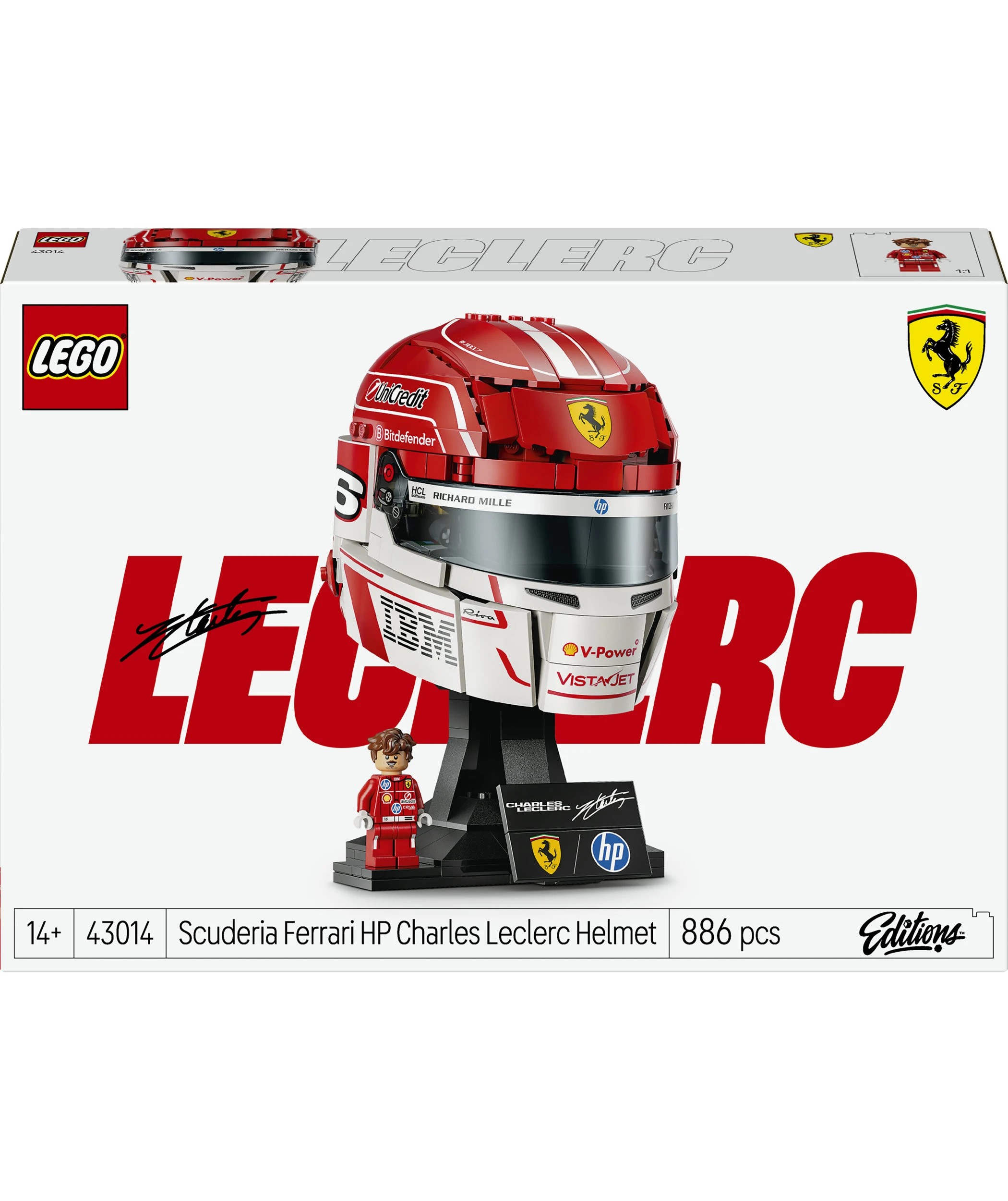 1 LEGO Editions Formula 1 Scuderia Ferrari HP Charles Leclerc Helmet 43014, 1 of 10