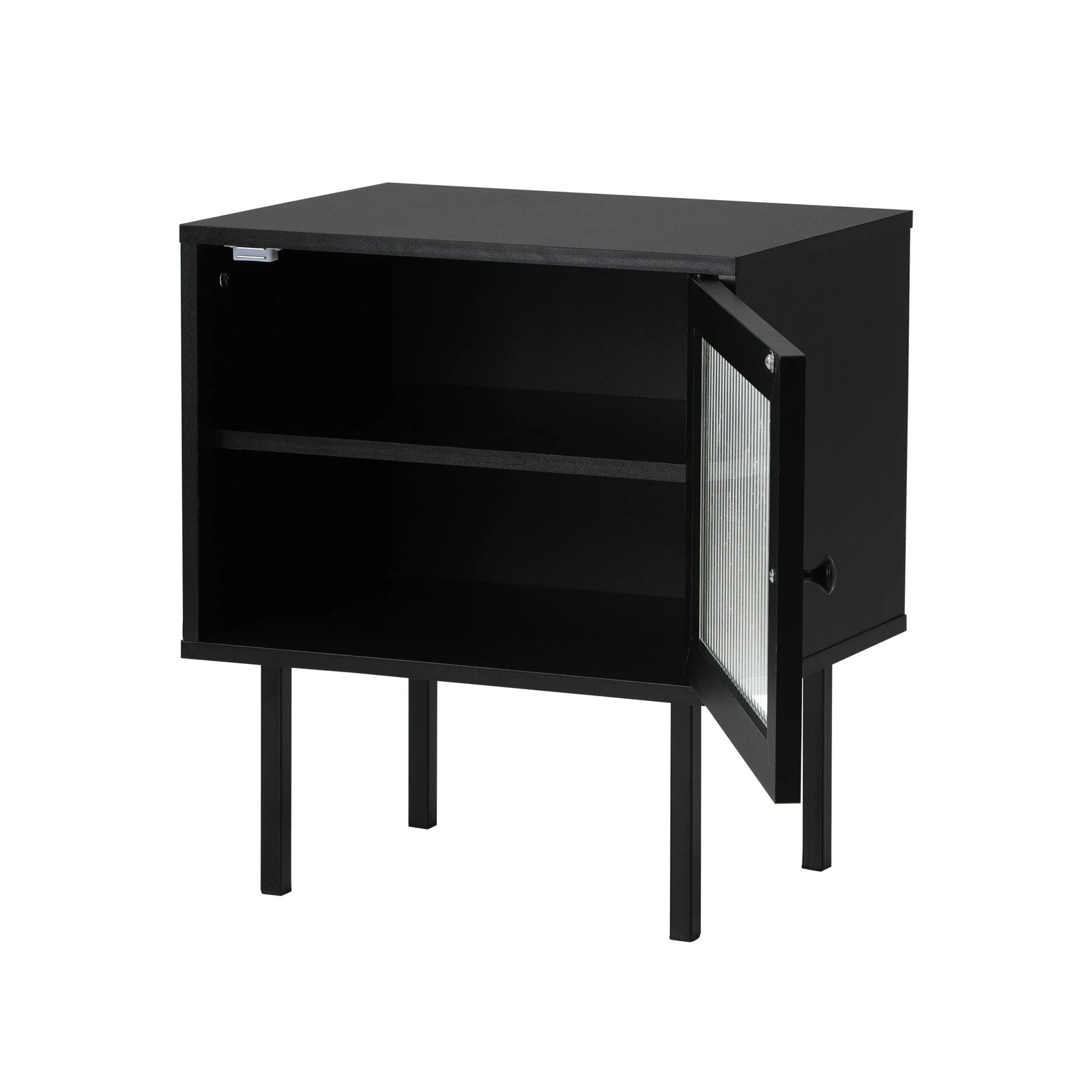 8 Oikiture Bedside Tables Nightstand Storage Cabinet Side End Table Wood
 - Black, 8 of 10