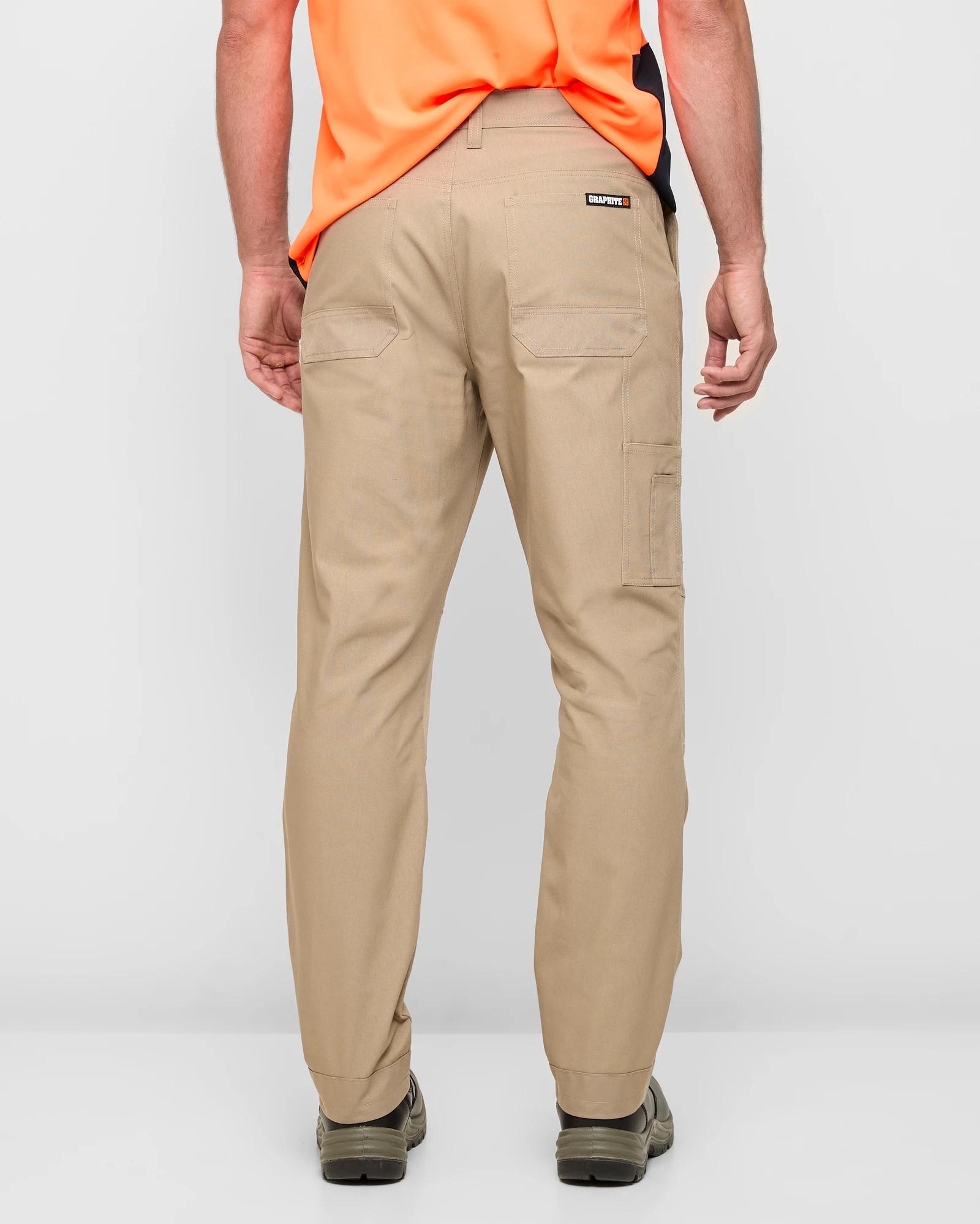 4 Australian Cotton Kneepad Work Performance Pants - Graphite STONE, 4 of 5