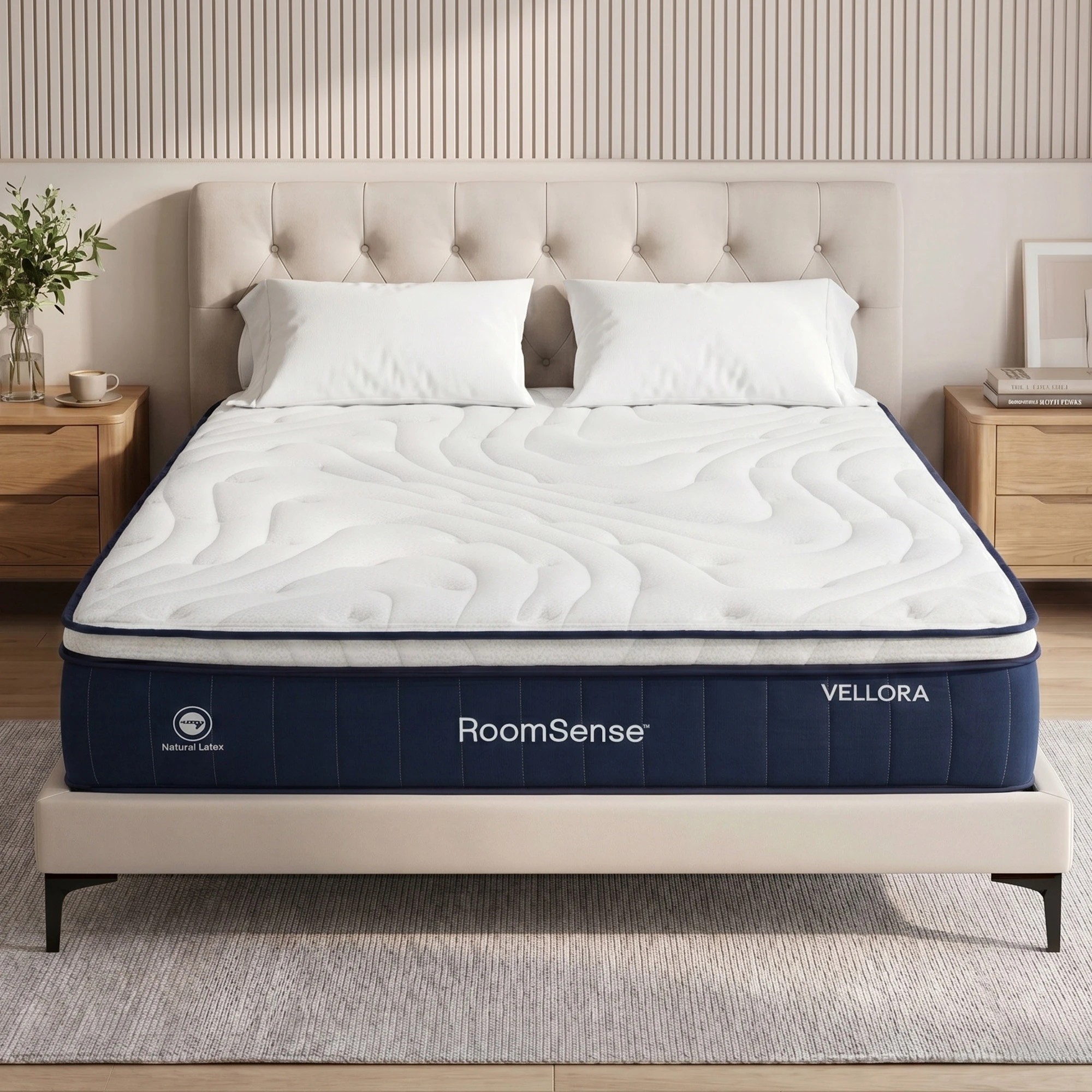 2 RoomSense Mattress 30cm Medium Firm Latex with Lumbar Support - King Bed - Multi, 2 of 9