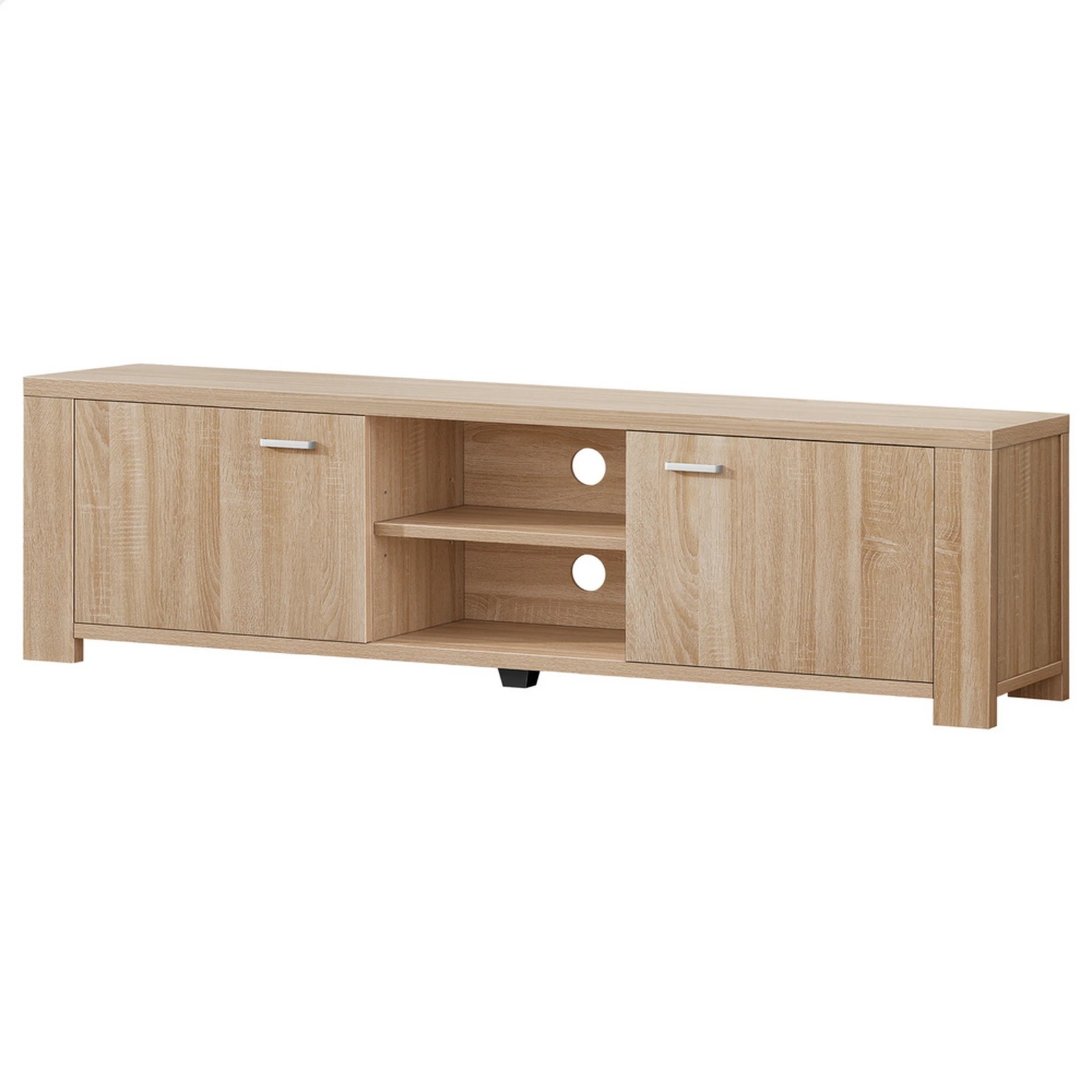 1 Alfordson TV Cabinet Entertainment Unit Stand Storage Shelf 160cm - Wood, 1 of 10