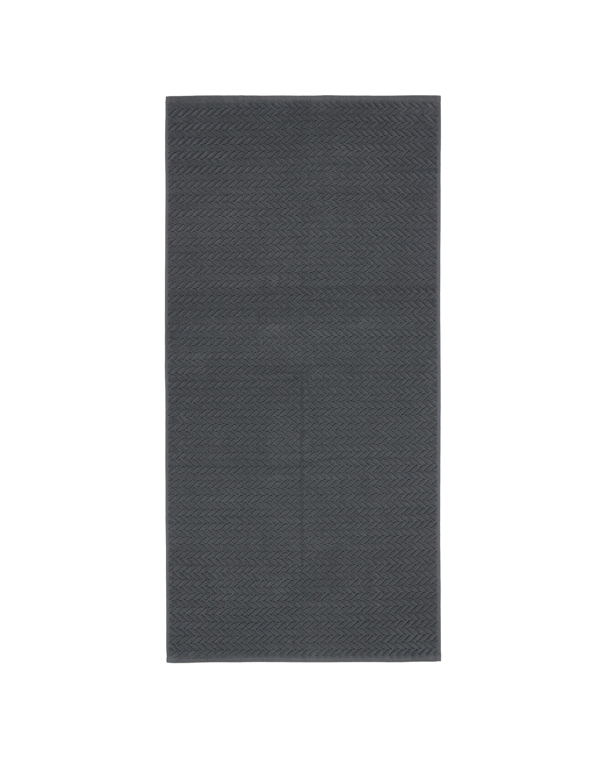 3 Chevron Cotton Bath Towel - Grey, 3 of 6