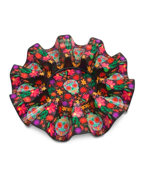 Prepara Carousel Taco Holder Stand Day of The Dead  Holds 10