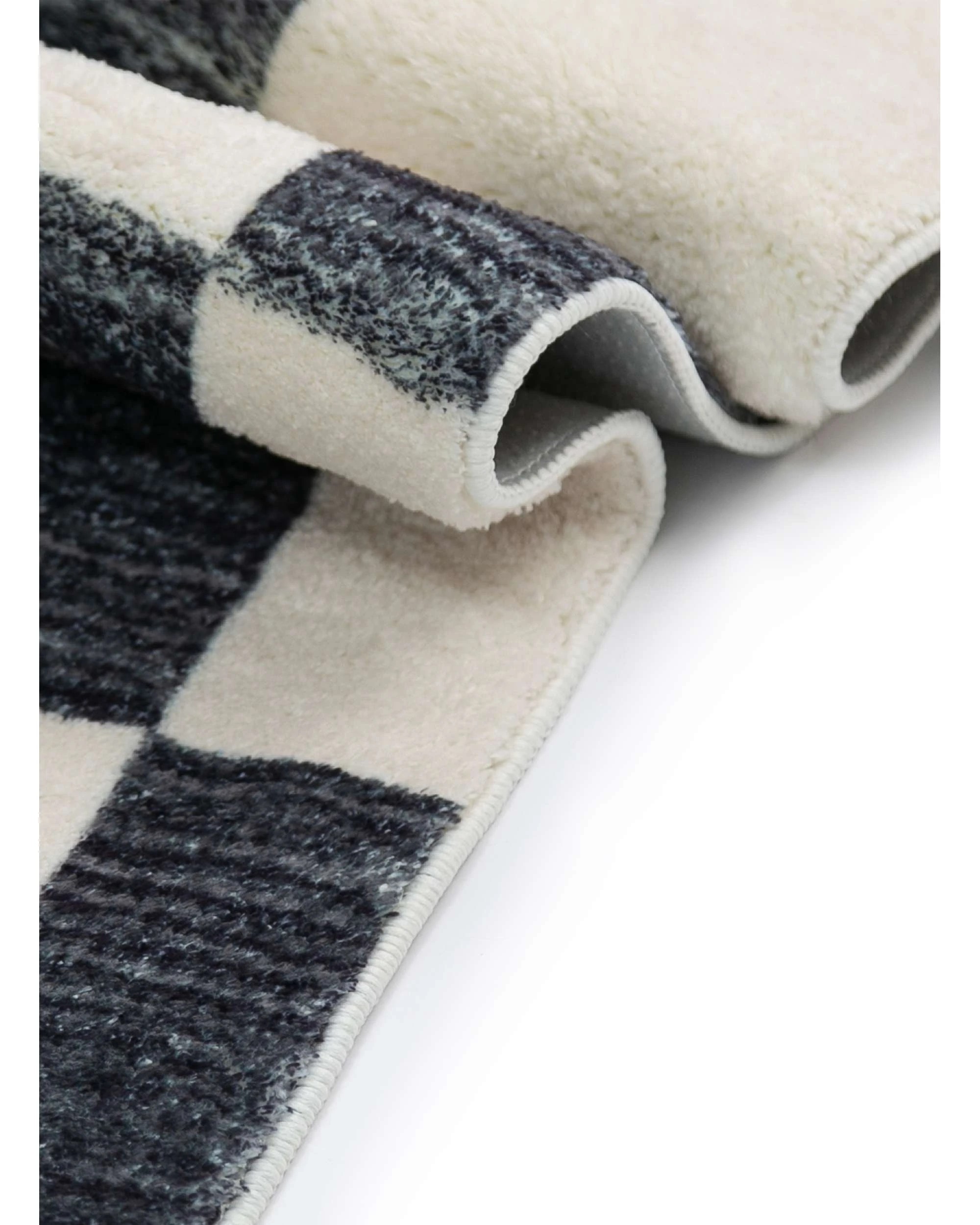 6 Loopsie Emmen Geometric Lines Washable Rug-290cm x 200cm - Black, 6 of 7