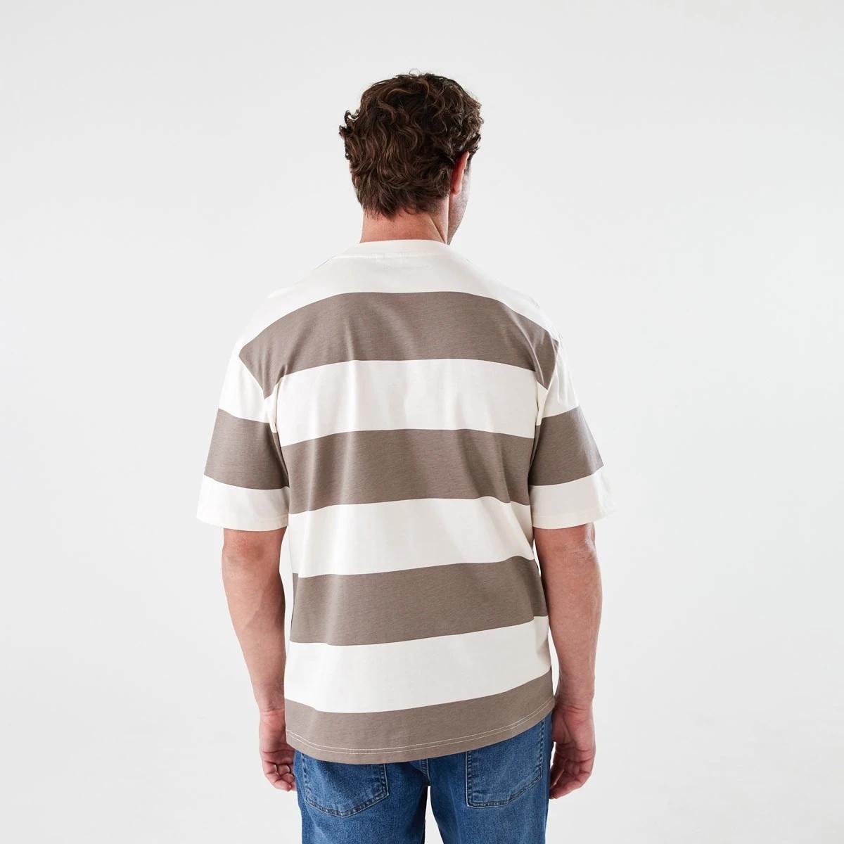 3 Oversized Stripe T-shirt BOLD STRIPES YOUTH DRIFT BROWN, 3 of 5