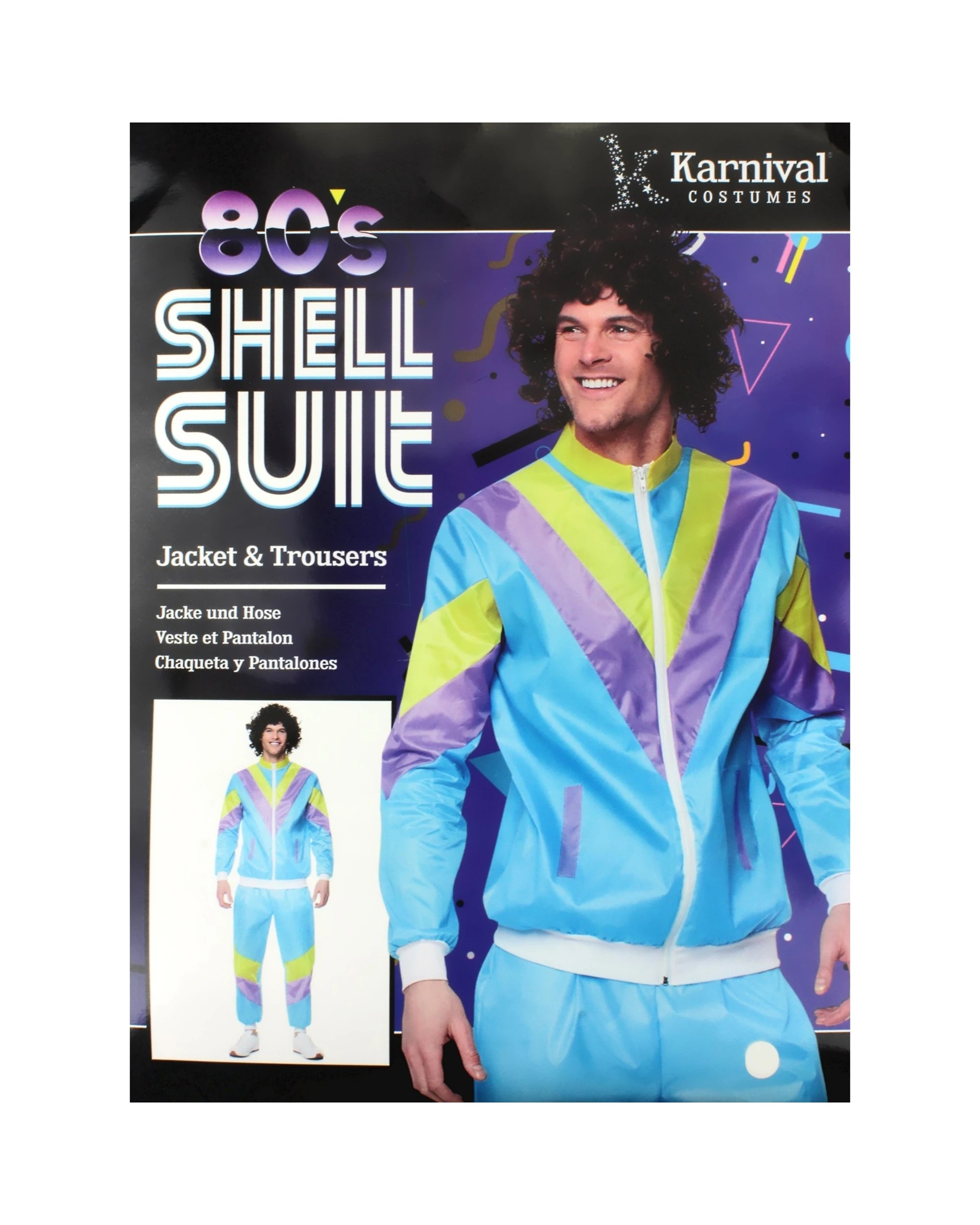2 Party Planet 80's Shell Suit Men's Costume - Large - Large, 2 of 2
