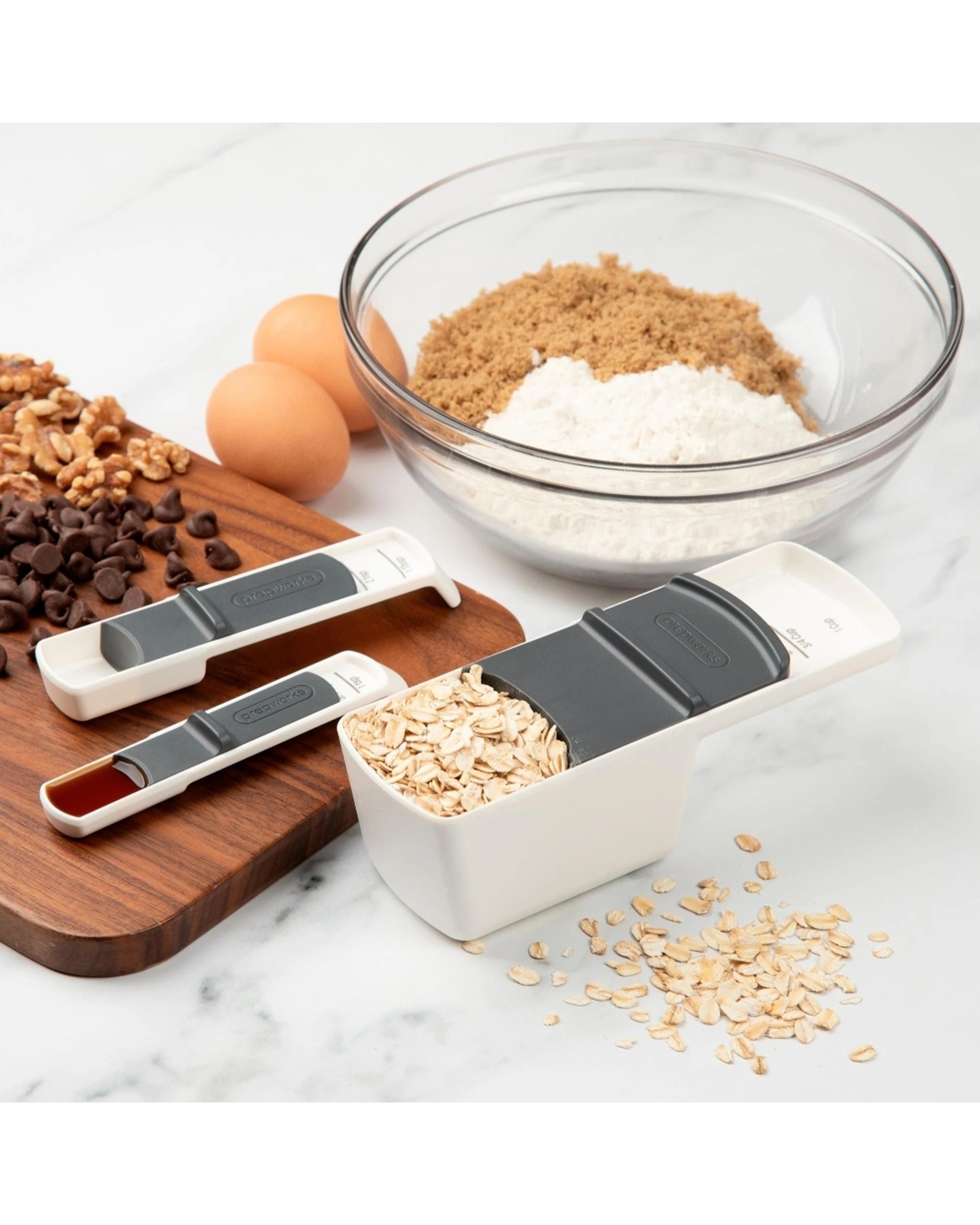 2 Progressive Adjustable Measuring Cup And Spoon Set Easy Slide Mechanism - Multi, 2 of 3