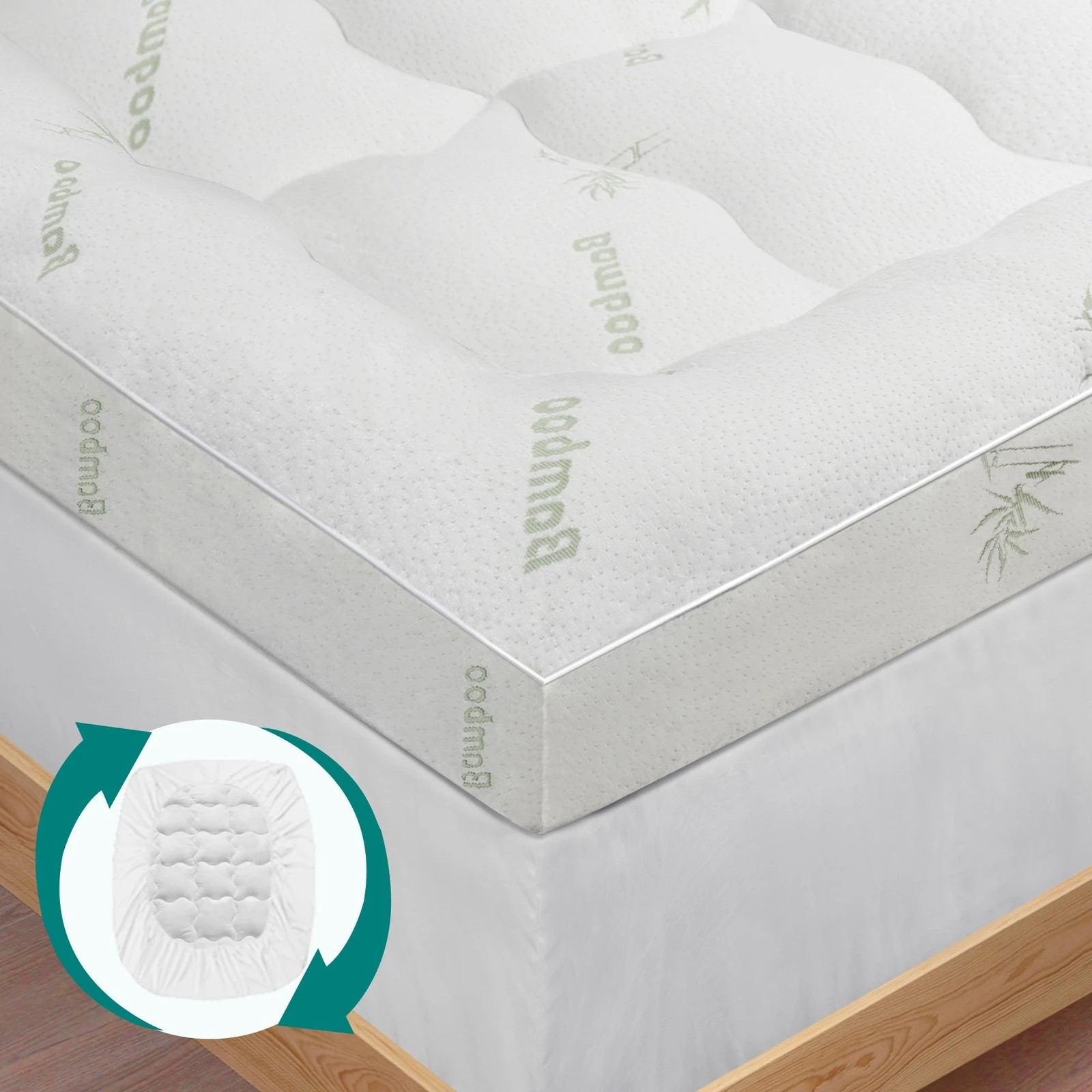 6 Starry Eucalypt Bamboo Fibre Pillowtop Mattress Topper Underlay Pad 11cm - King Bed, 6 of 6