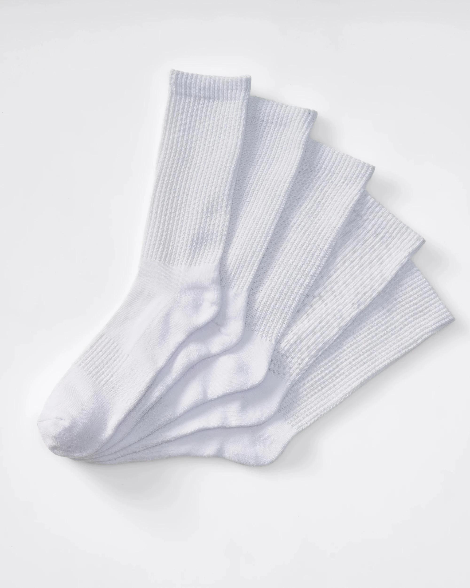 1 Maxx 5 Pack Crew Sport Socks WHITE, 1 of 1