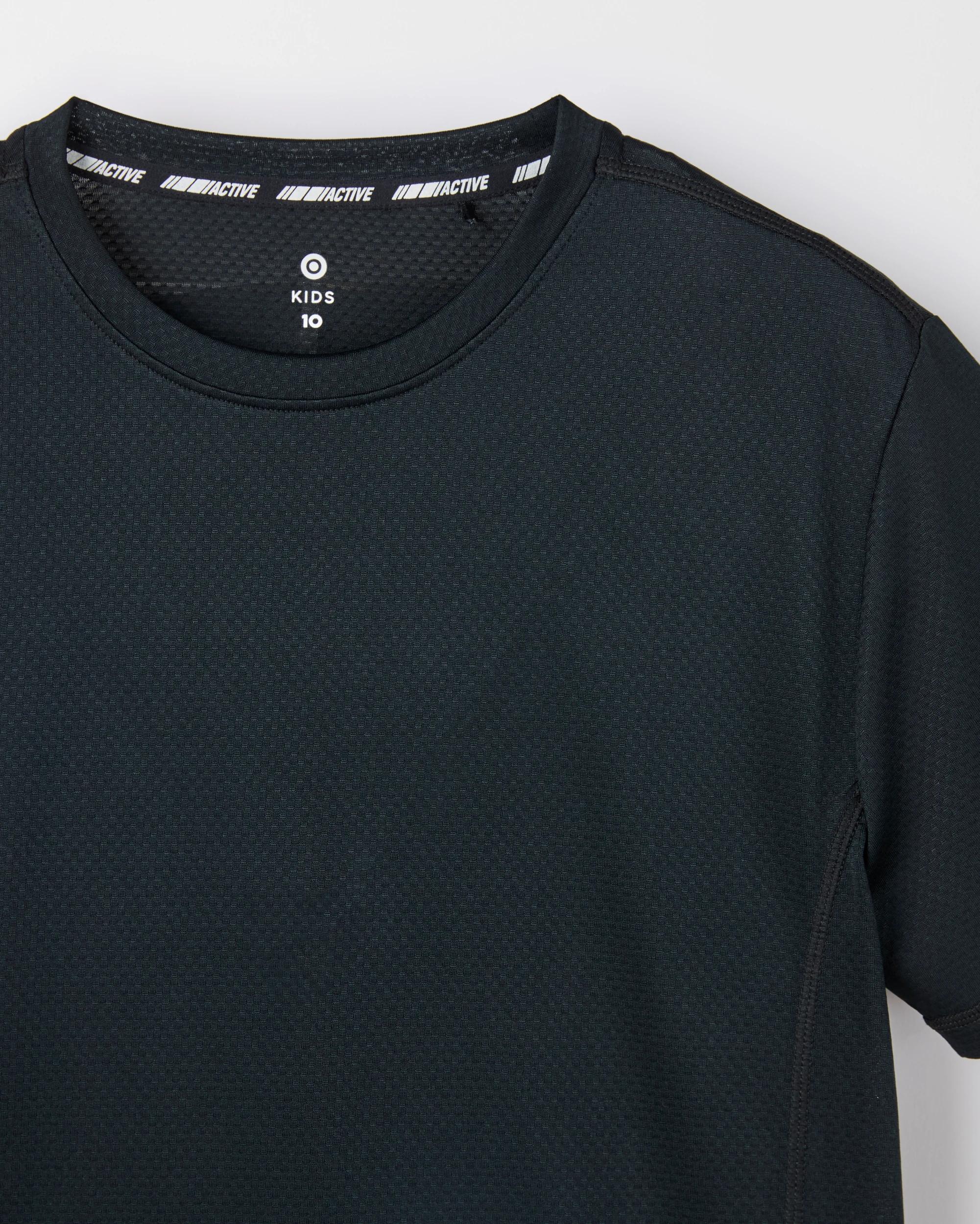 6 Target Kids Active Short Sleeve T-Shirt BLACK, 6 of 6