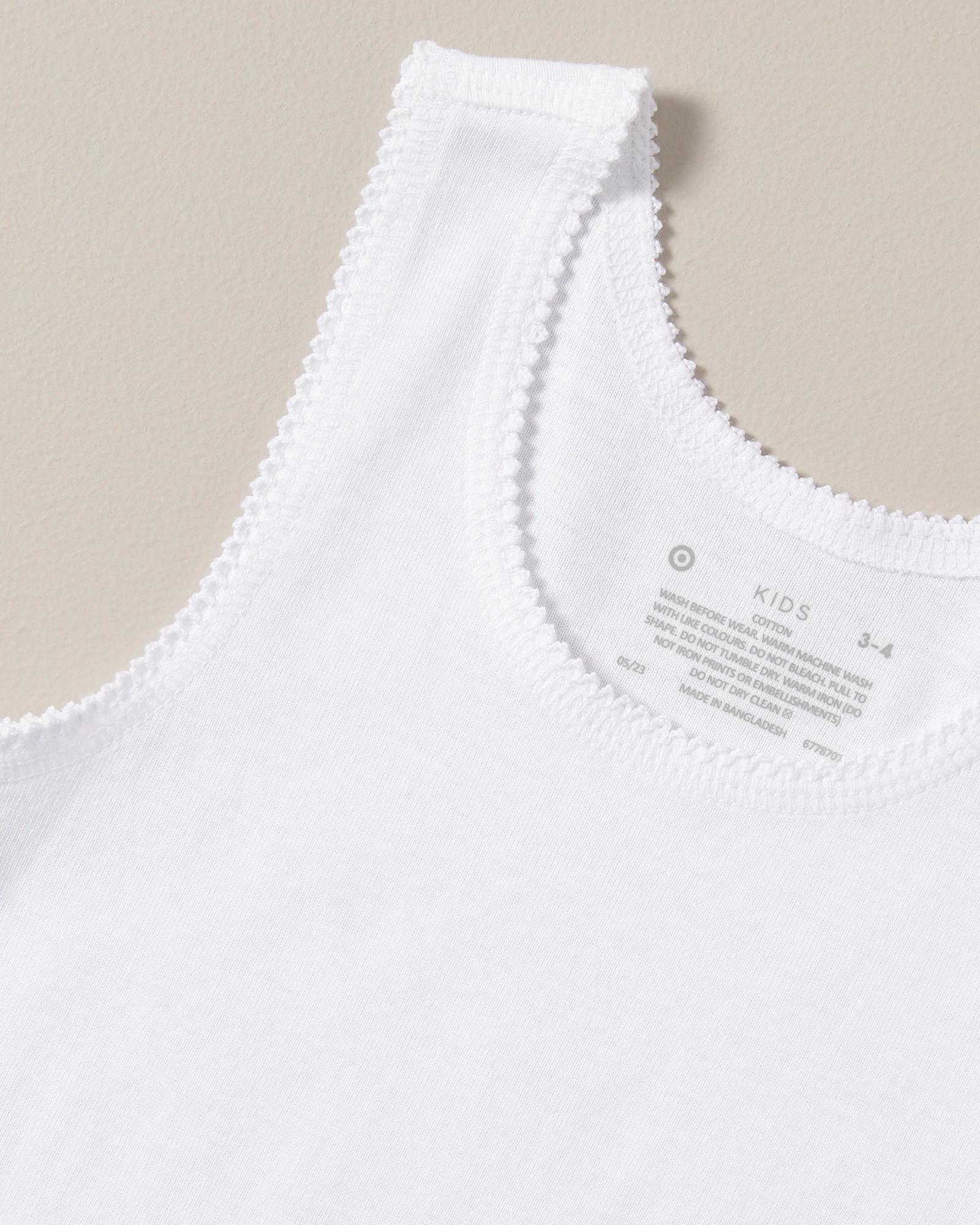 2 Target Girls Cotton Vests - 3 Pack WHITE, 2 of 3